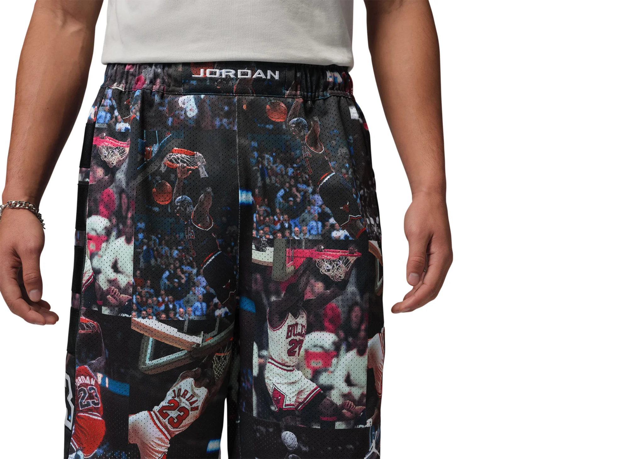 Jordan Flight Printed Cat Scratch Shorts in Black - Image 3