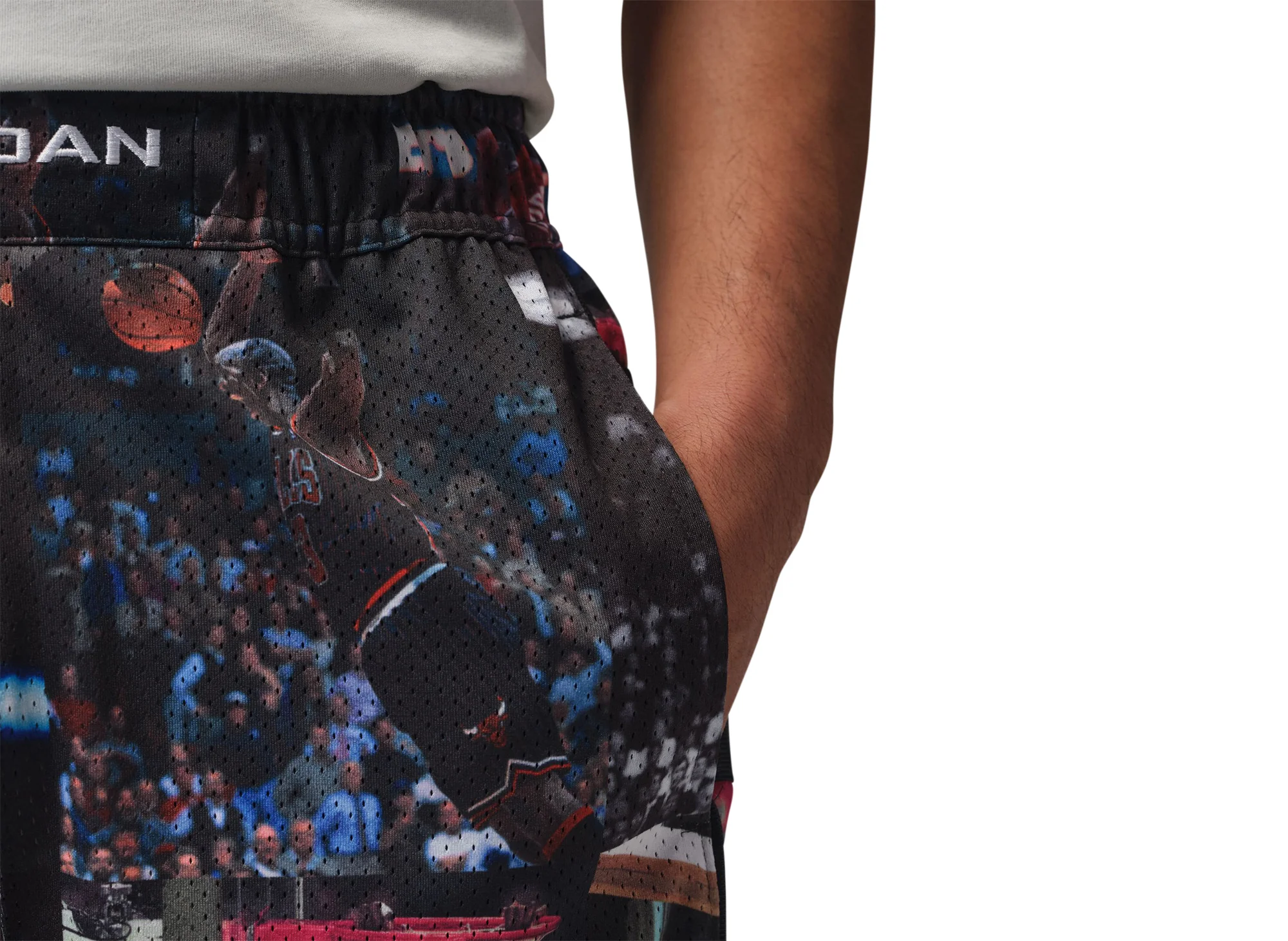 Jordan Flight Printed Cat Scratch Shorts in Black - Image 6