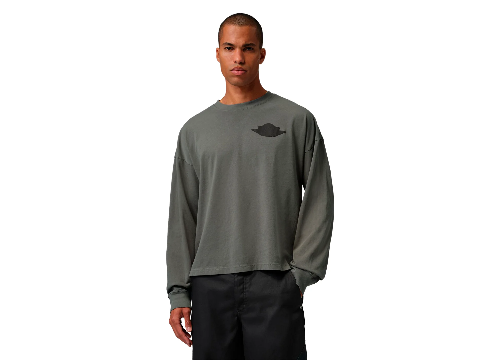 Jordan Wings Long-Sleeve Tee in River Rock - Image 2