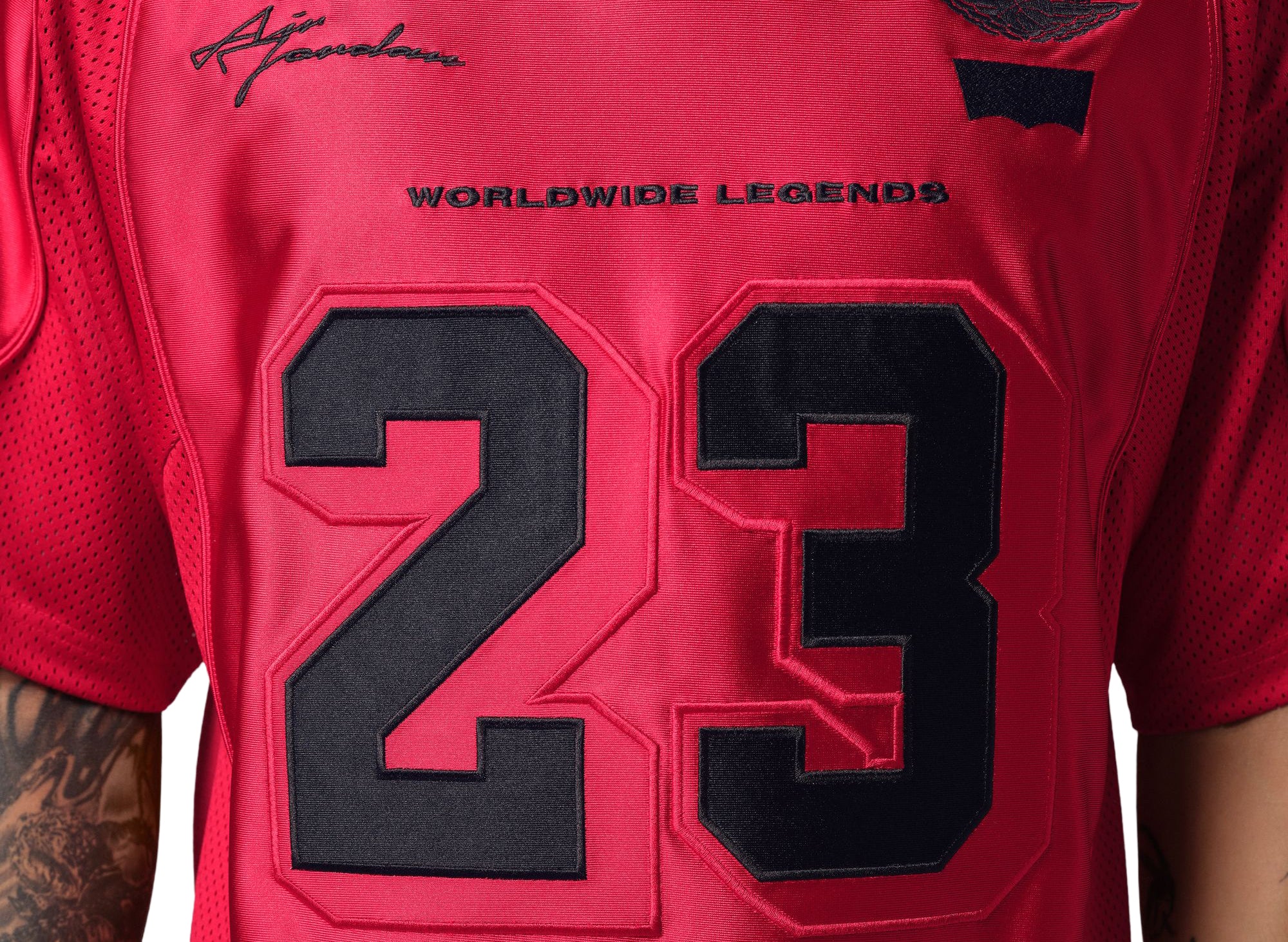 Jordan x Levi's Jersey in Gym Red - Image 5