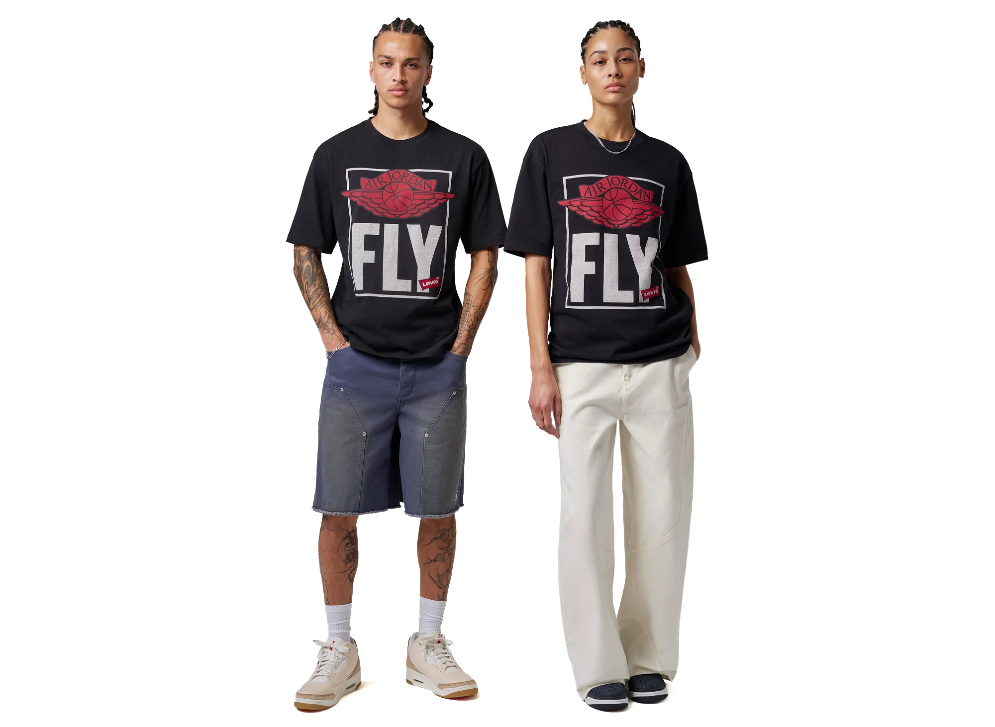 Jordan x Levi's Short-Sleeve T-Shirt in Black