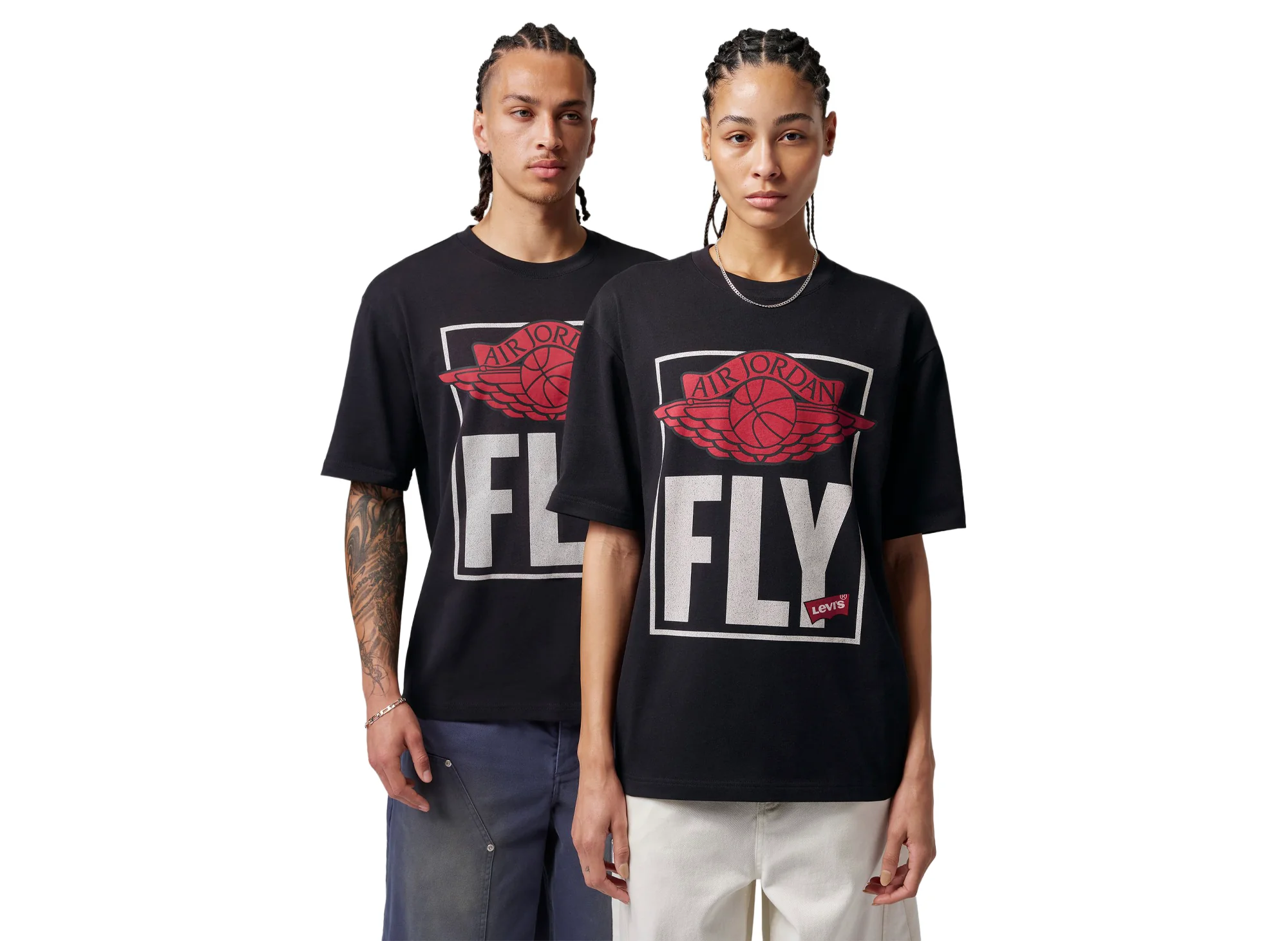 Jordan x Levi's Short-Sleeve T-Shirt in Black - Image 2