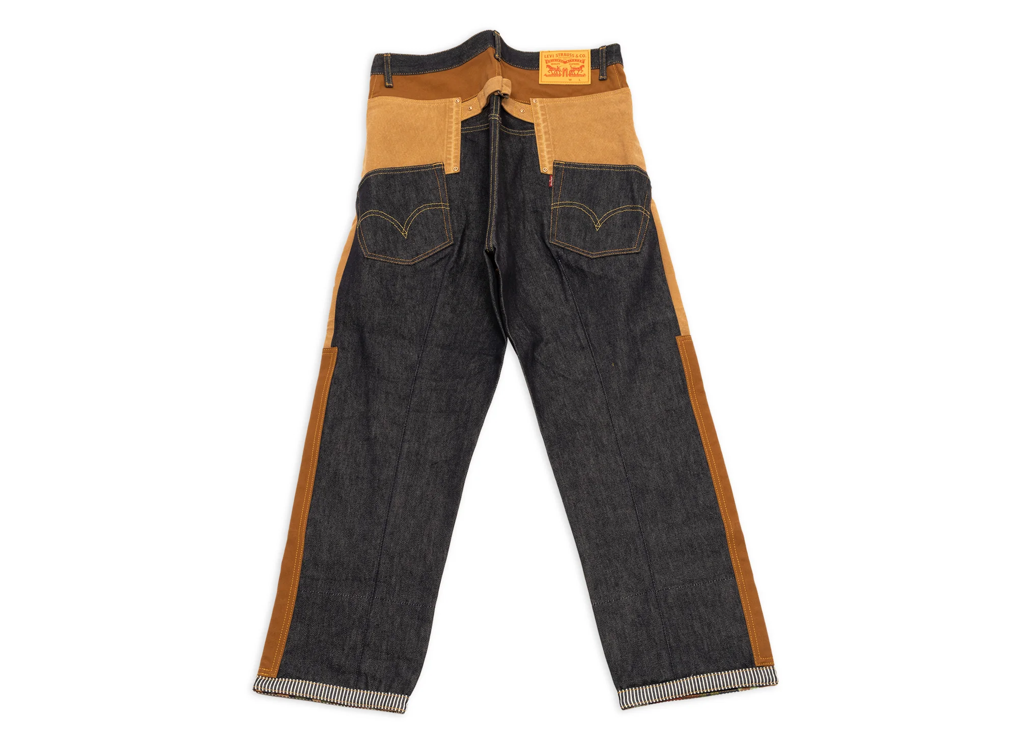 Junya Watanabe Pants in Indigo x Camel - Image 2