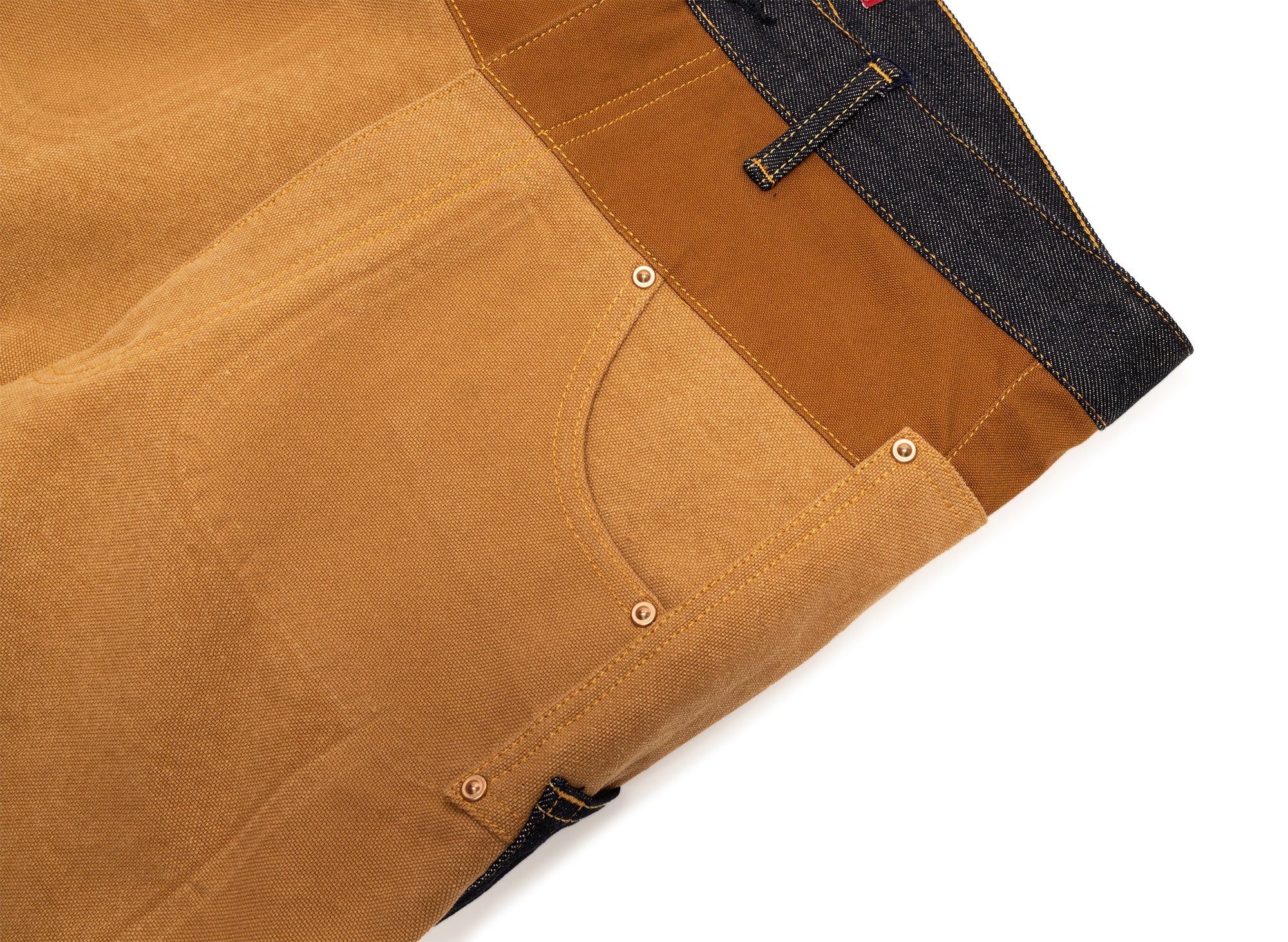 Junya Watanabe Pants in Indigo x Camel - Image 4