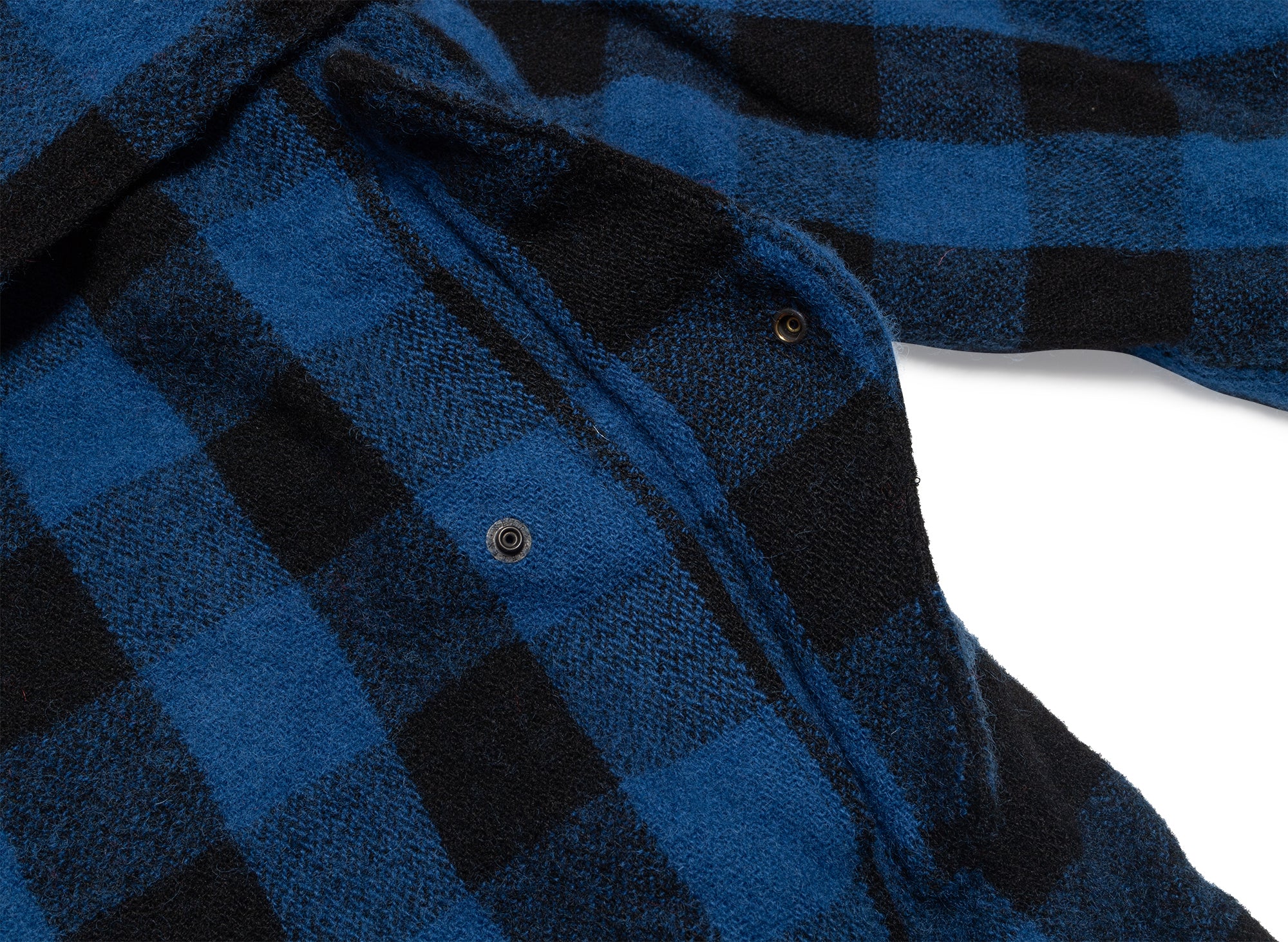 Junya Watanabe MAN Flannel Button Up Jacket in Blue - Image 7