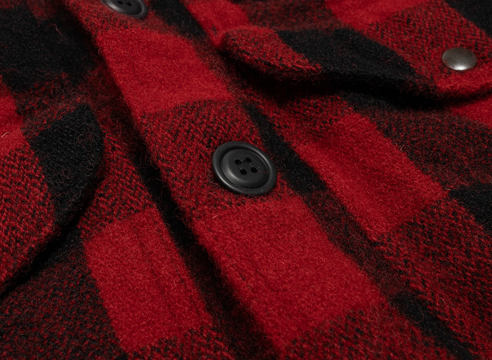 Junya Watanabe MAN Flannel Button Up Jacket in Red - Image 4