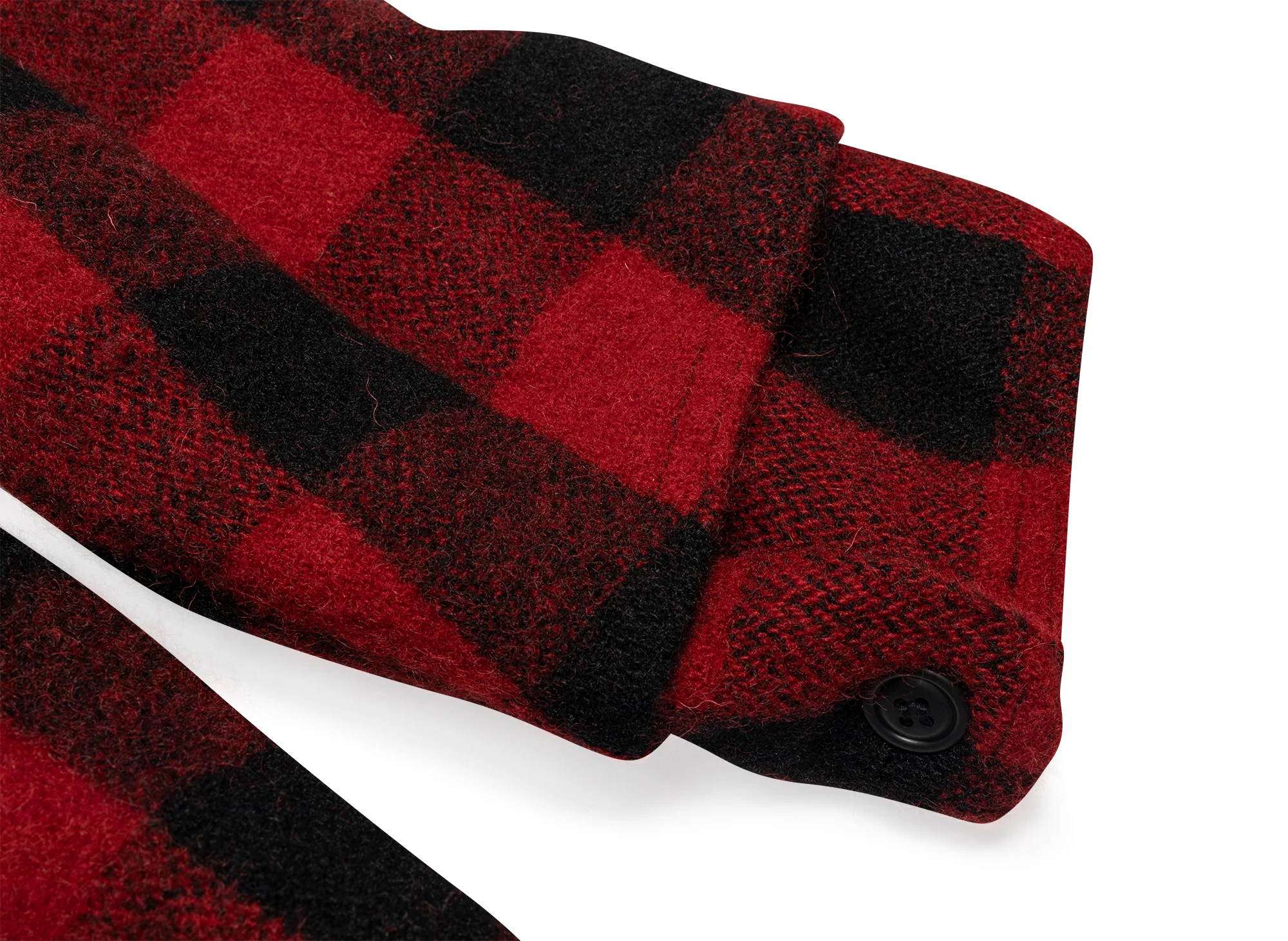 Junya Watanabe MAN Flannel Button Up Jacket in Red - Image 5