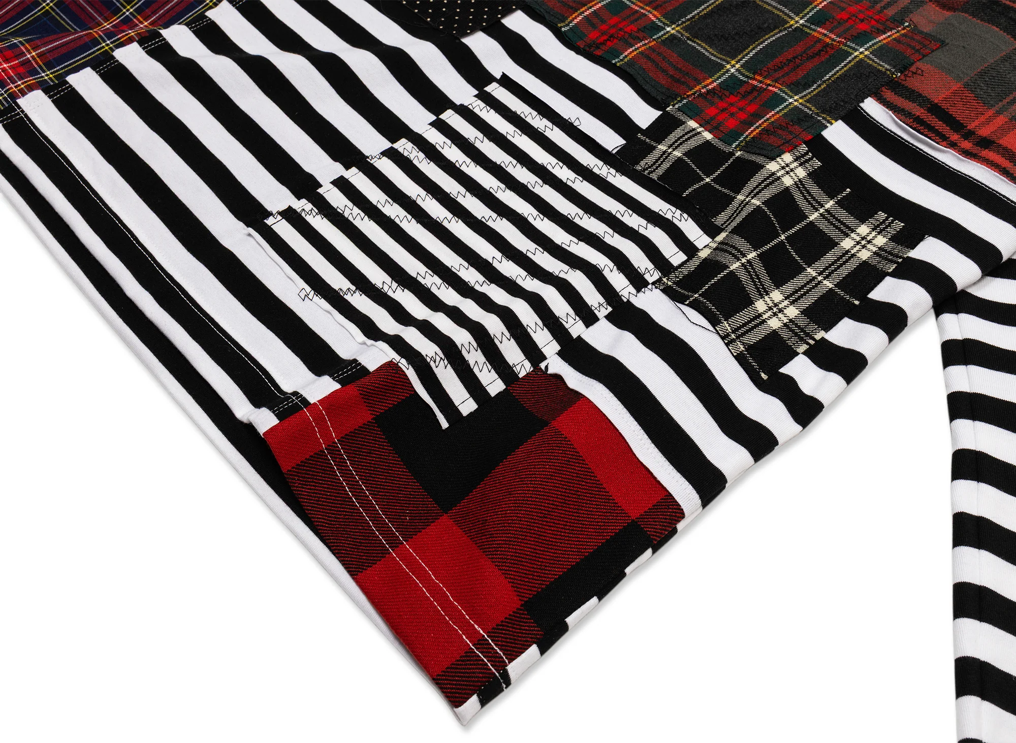 Junya Watanabe MAN Patchwork Stripe Tee - Image 2