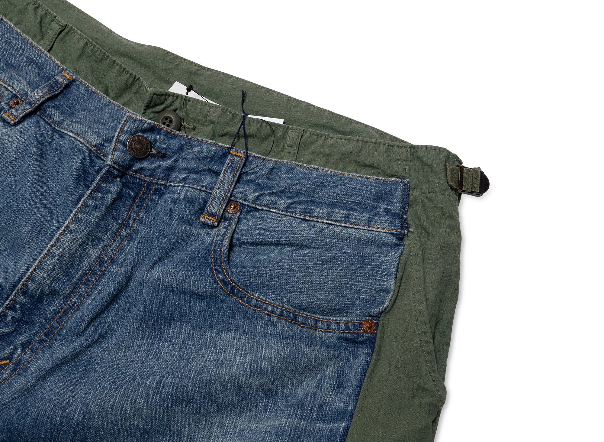 Junya Watanabe Pants in Indigo / Green - Image 3