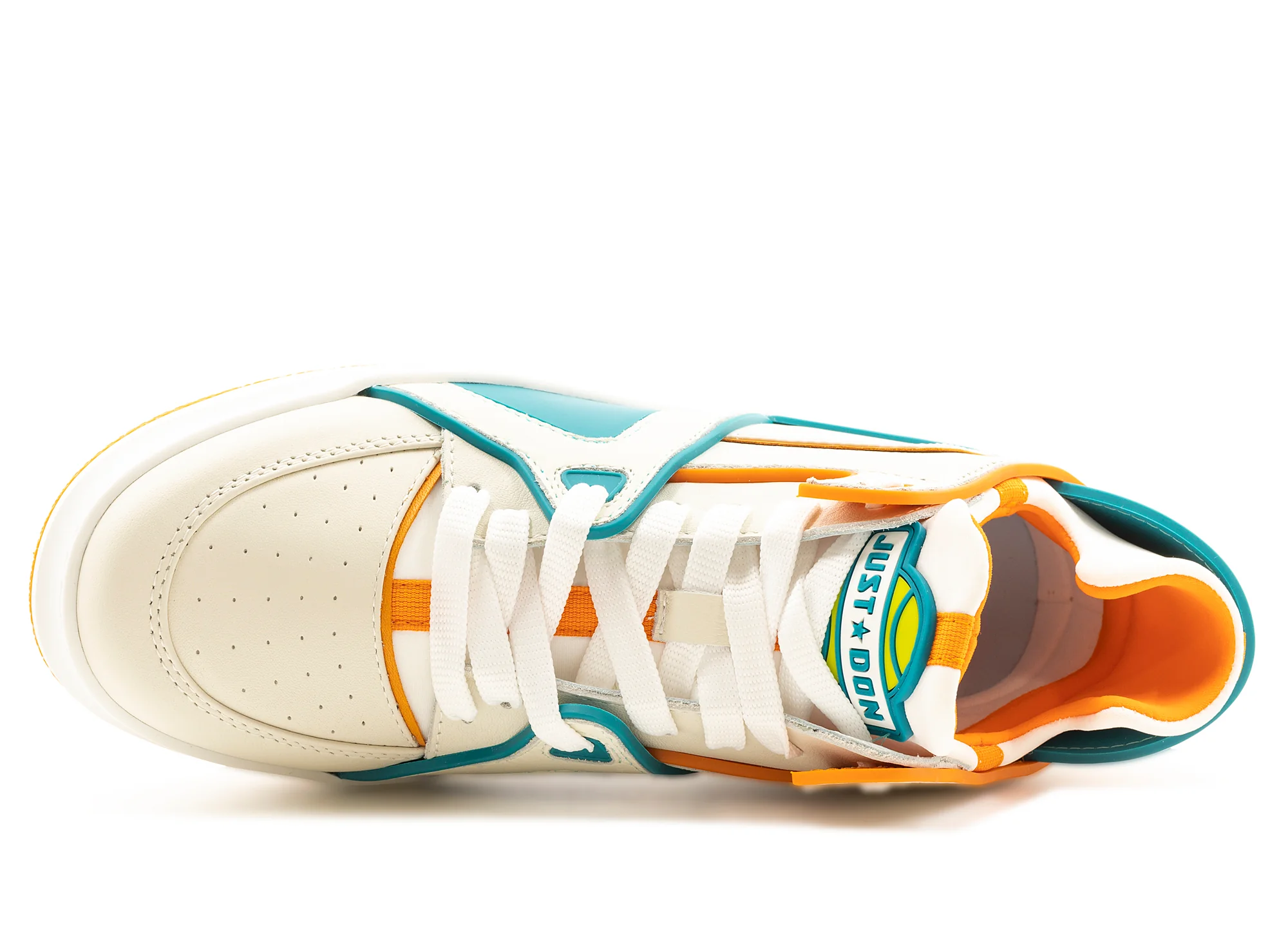 Just Don Courtside Tennis Mid WOT 'White Orange Teal' - Image 4