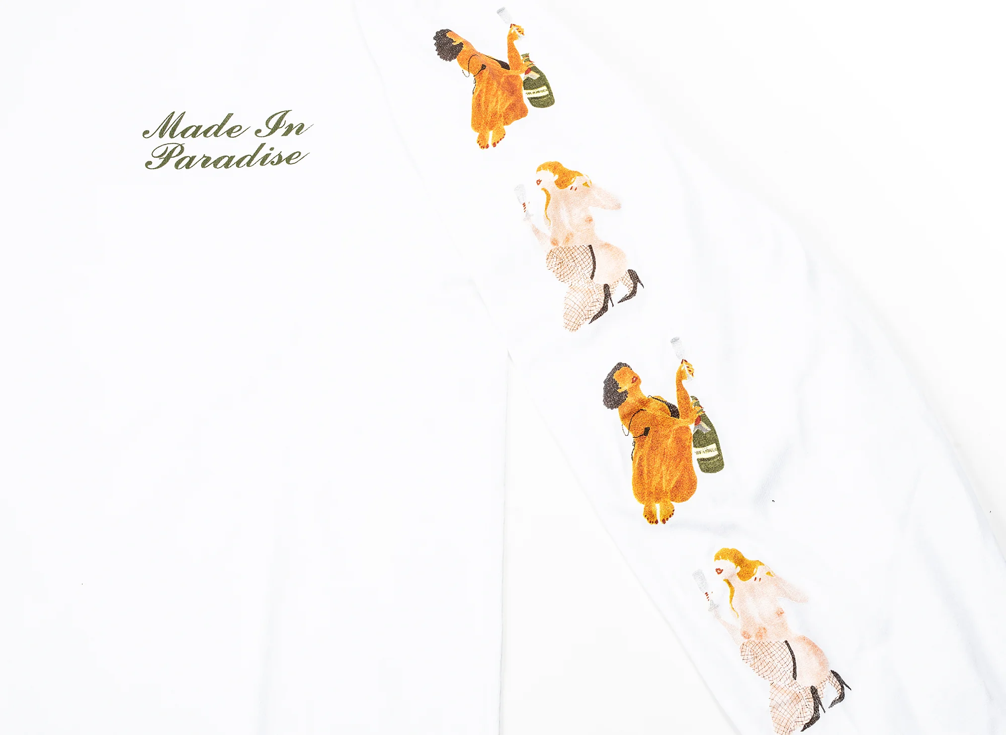Made in Paradise Show Girls Long Sleeve Tee 'White' - Image 2