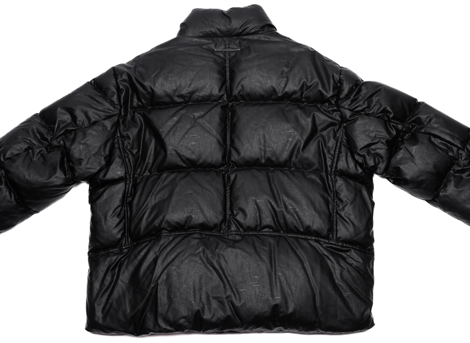 Maison Margiela MM6 Leather Zip Puffer Jacket - Image 4