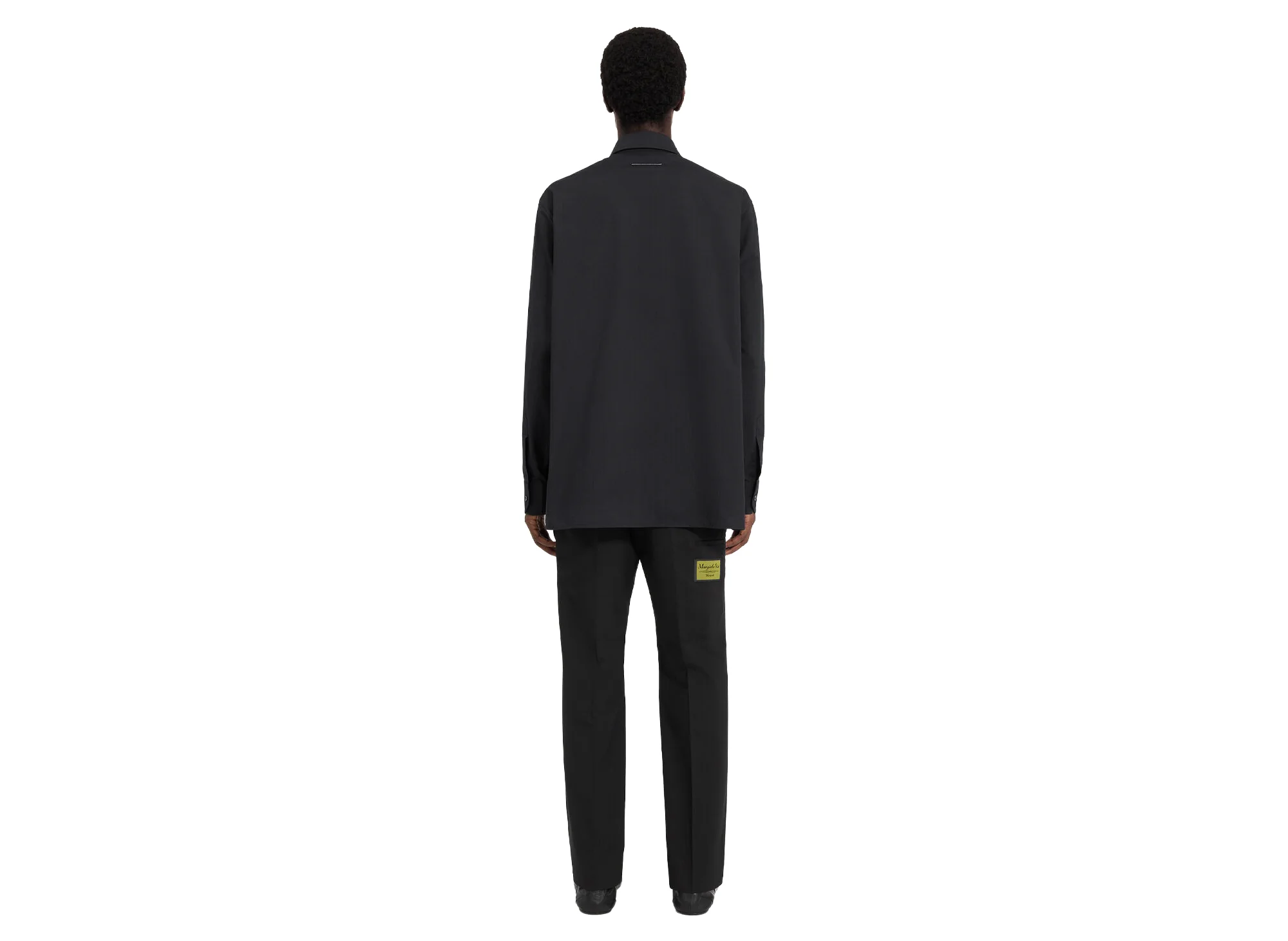 Maison Margiela MM6 Long-sleeved Spray Print Shirt in Anthracite - Image 3