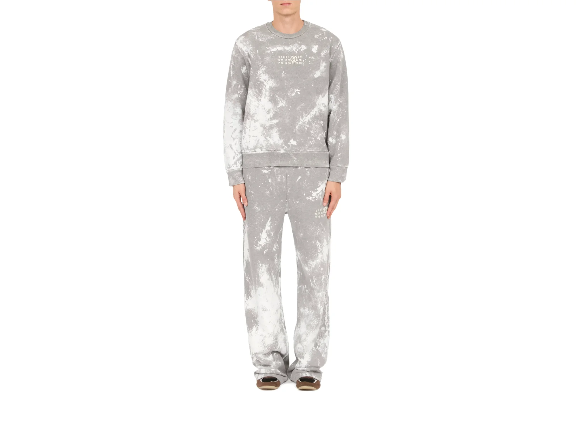 Maison Margiela MM6 Unbrushed Sweatshirt in Grey Melange - Image 2
