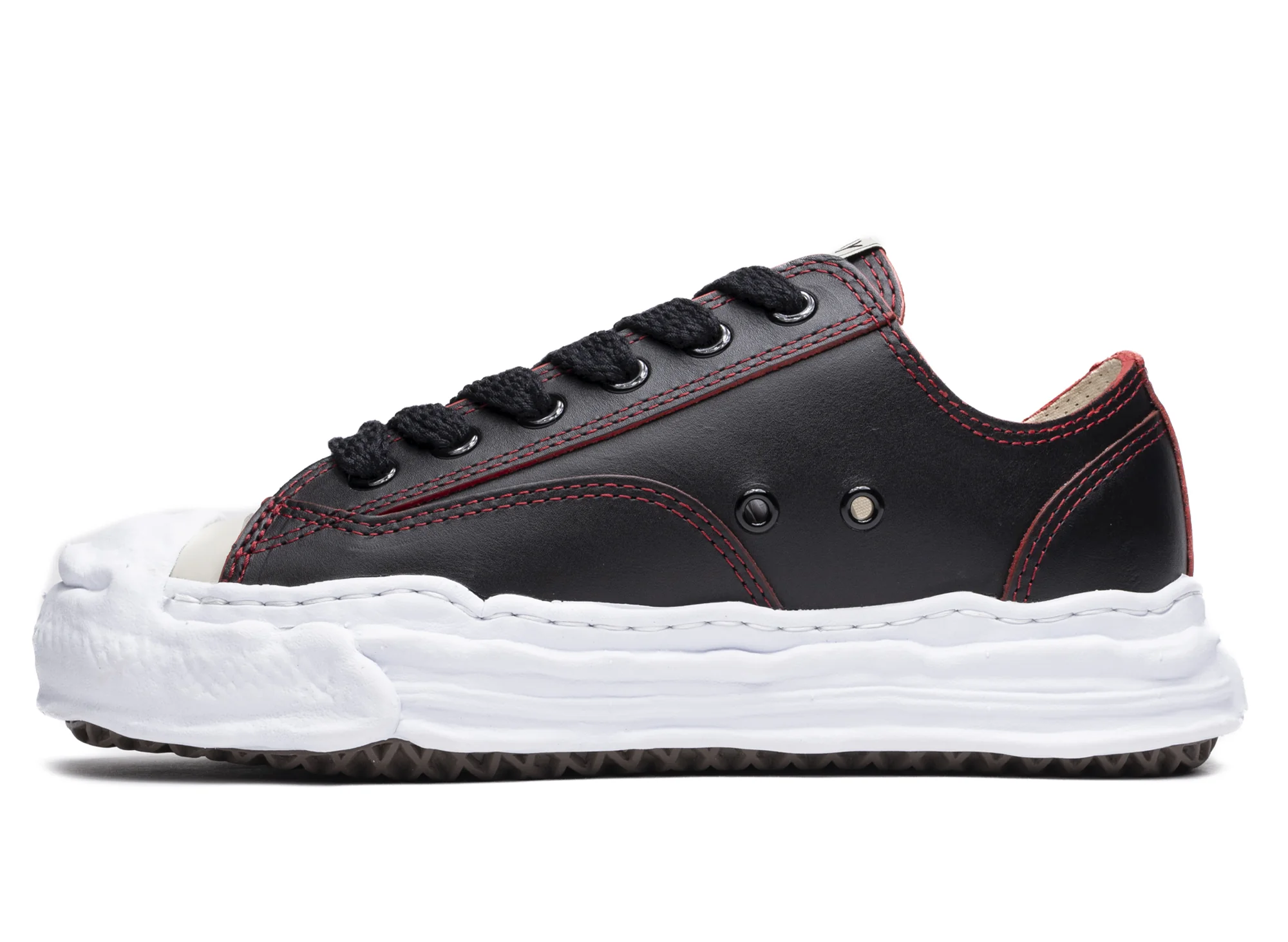 Maison Mihara Yasuhiro Leather Peterson Low in Black - Image 3