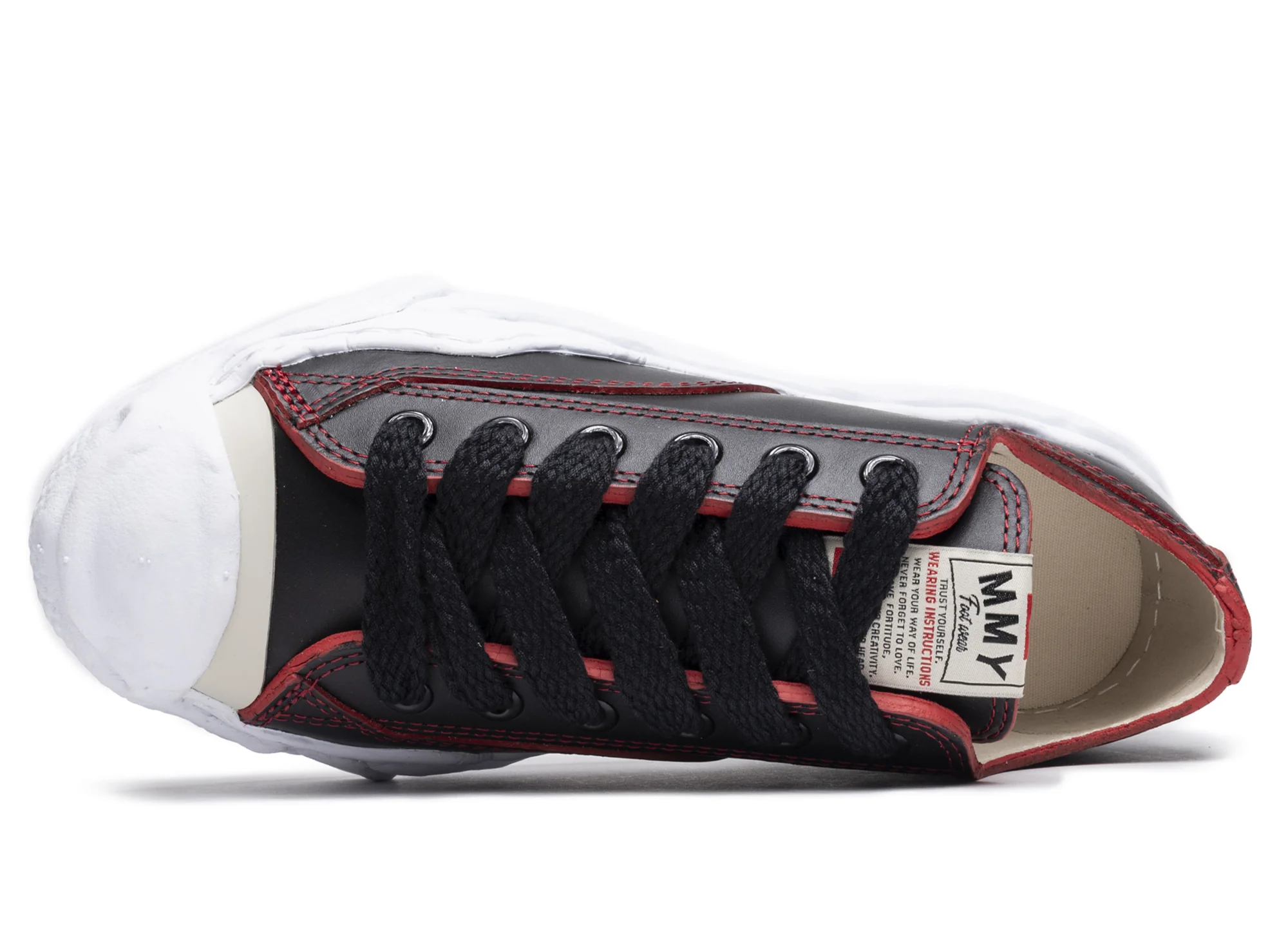 Maison Mihara Yasuhiro Leather Peterson Low in Black - Image 4