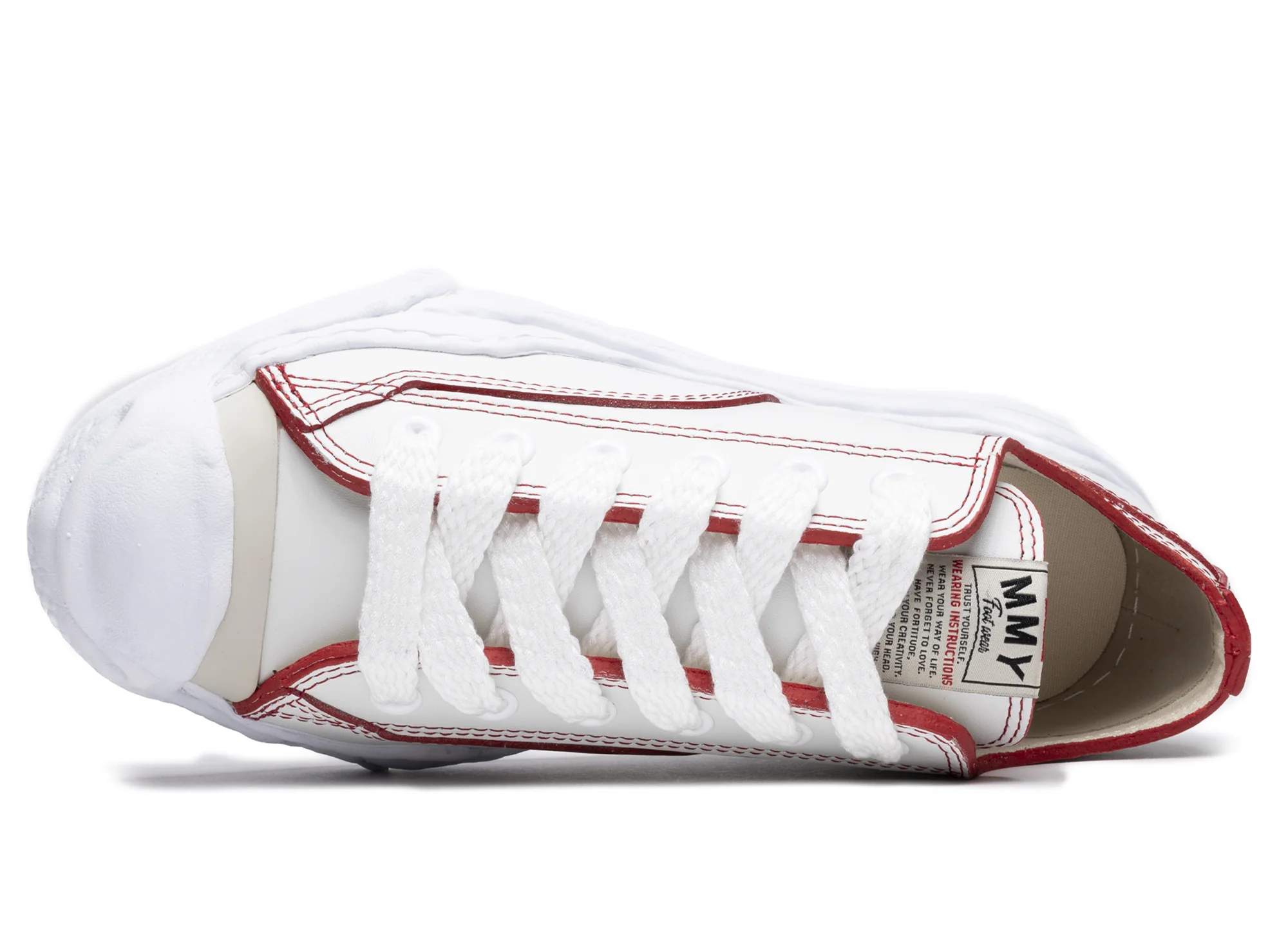 Maison Mihara Yasuhiro Leather Peterson Low in White - Image 4