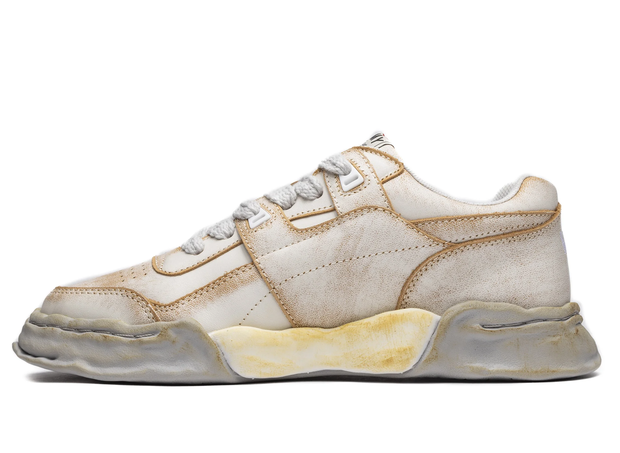 Maison Mihara Yasuhiro Leather Parker OG in White - Image 3
