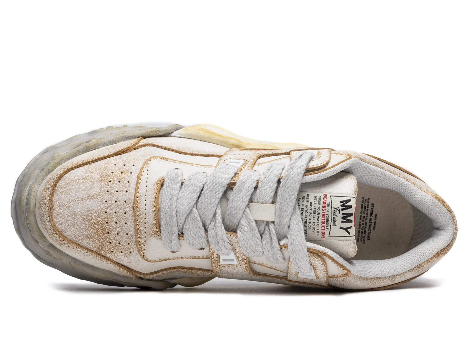 Maison Mihara Yasuhiro Leather Parker OG in White - Image 4
