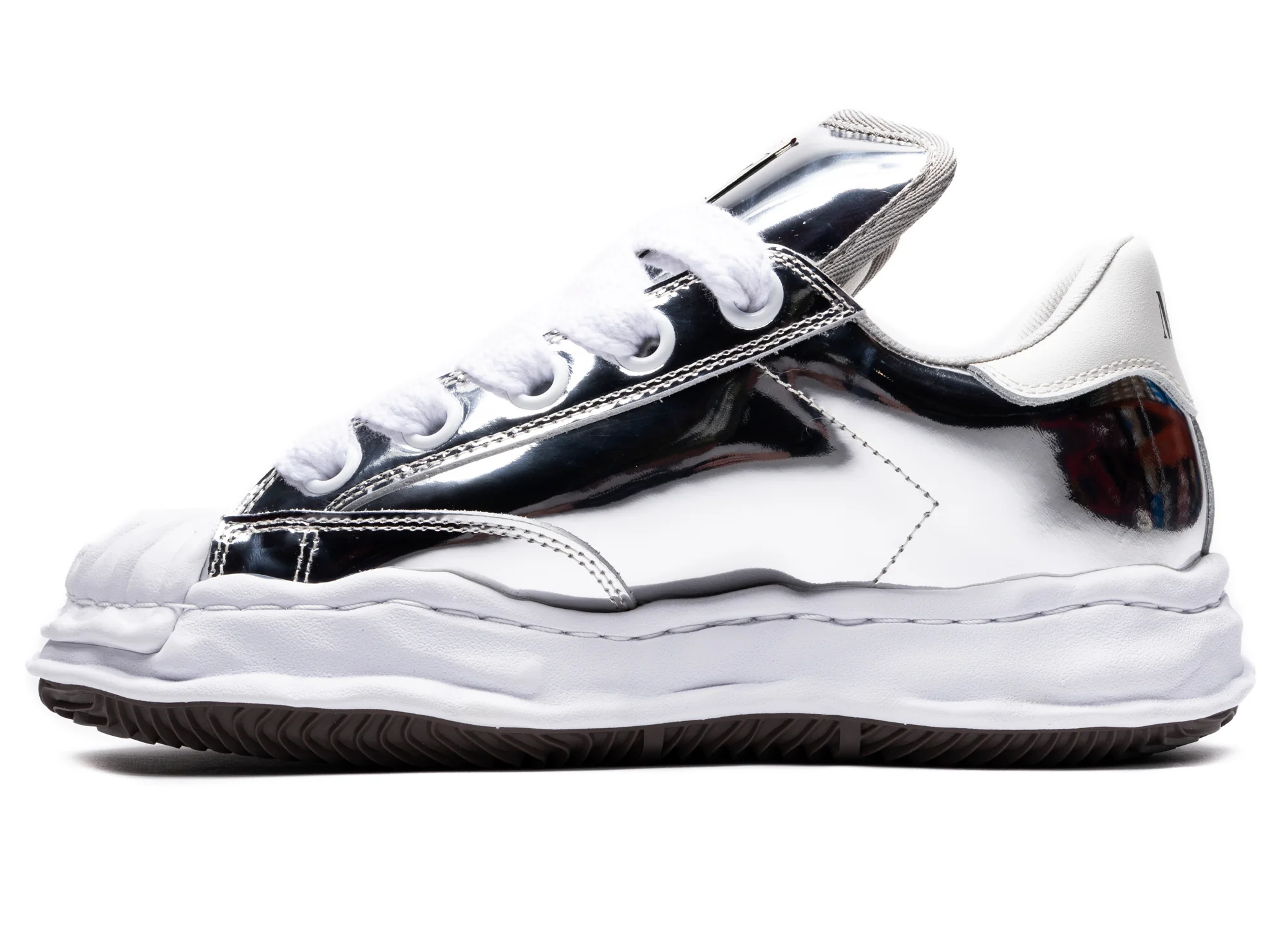 Maison Mihara Yasuhiro Blakey Low in Silver Metallic - Image 3