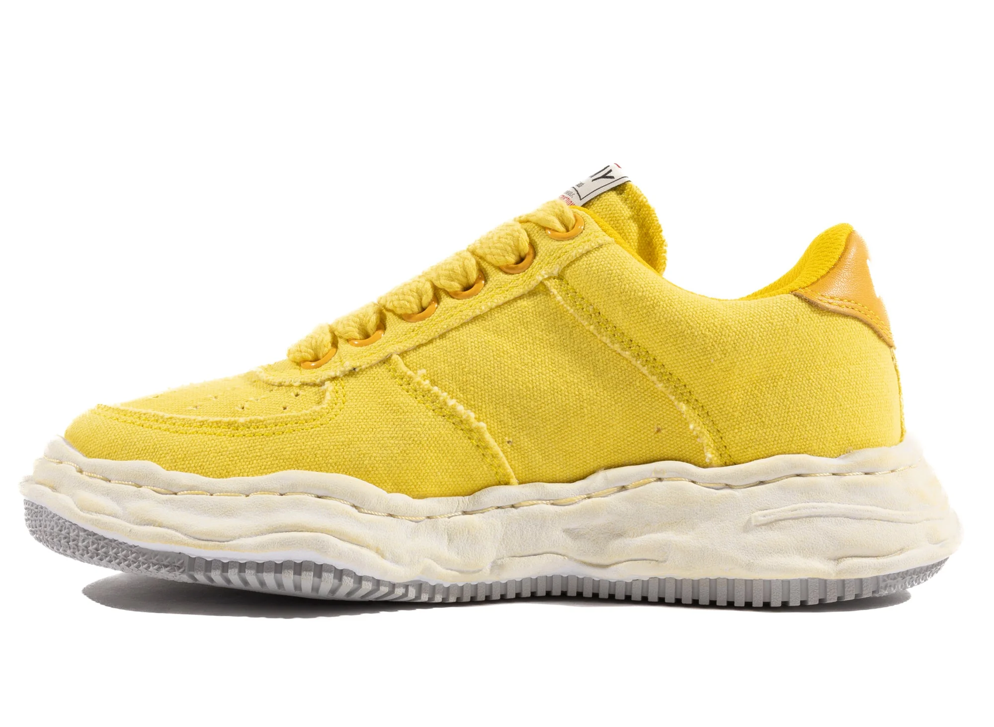 Maison Mihara Yasuhiro Canvas Wayne Low-Top Sneaker in Yellow - Image 3