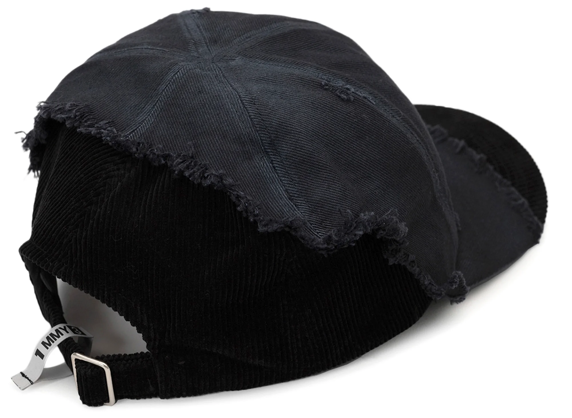 Maison Mihara Yasuhiro Crushed Detail Cap in Black - Image 2