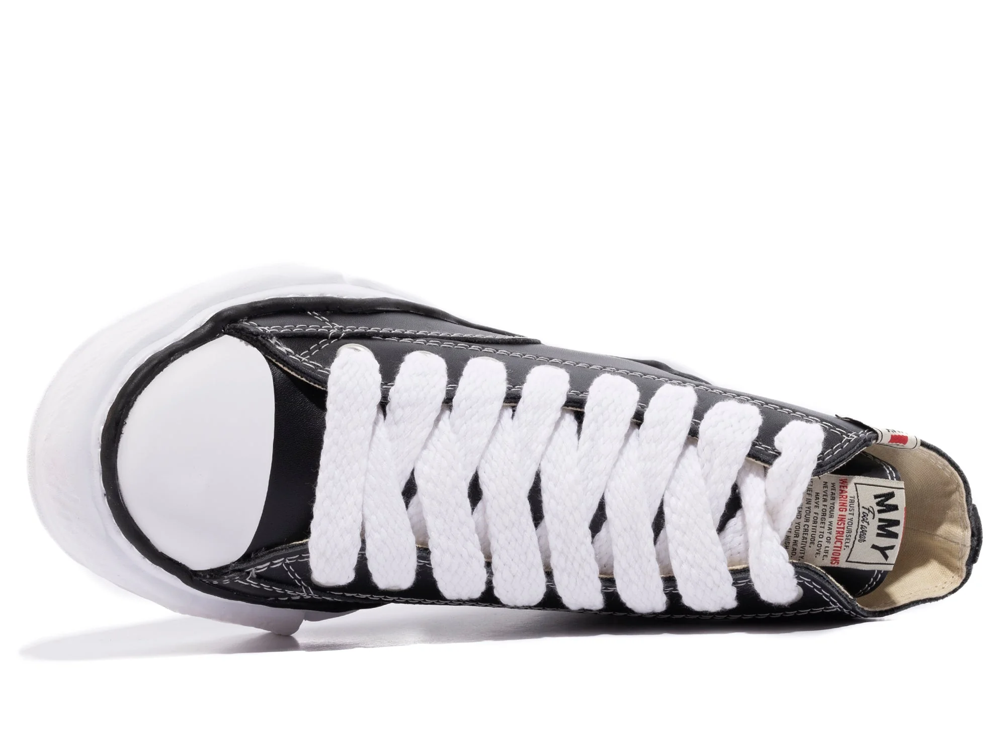 Maison Mihara Yasuhiro High Top Lace Up Sneaker in Black - Image 4