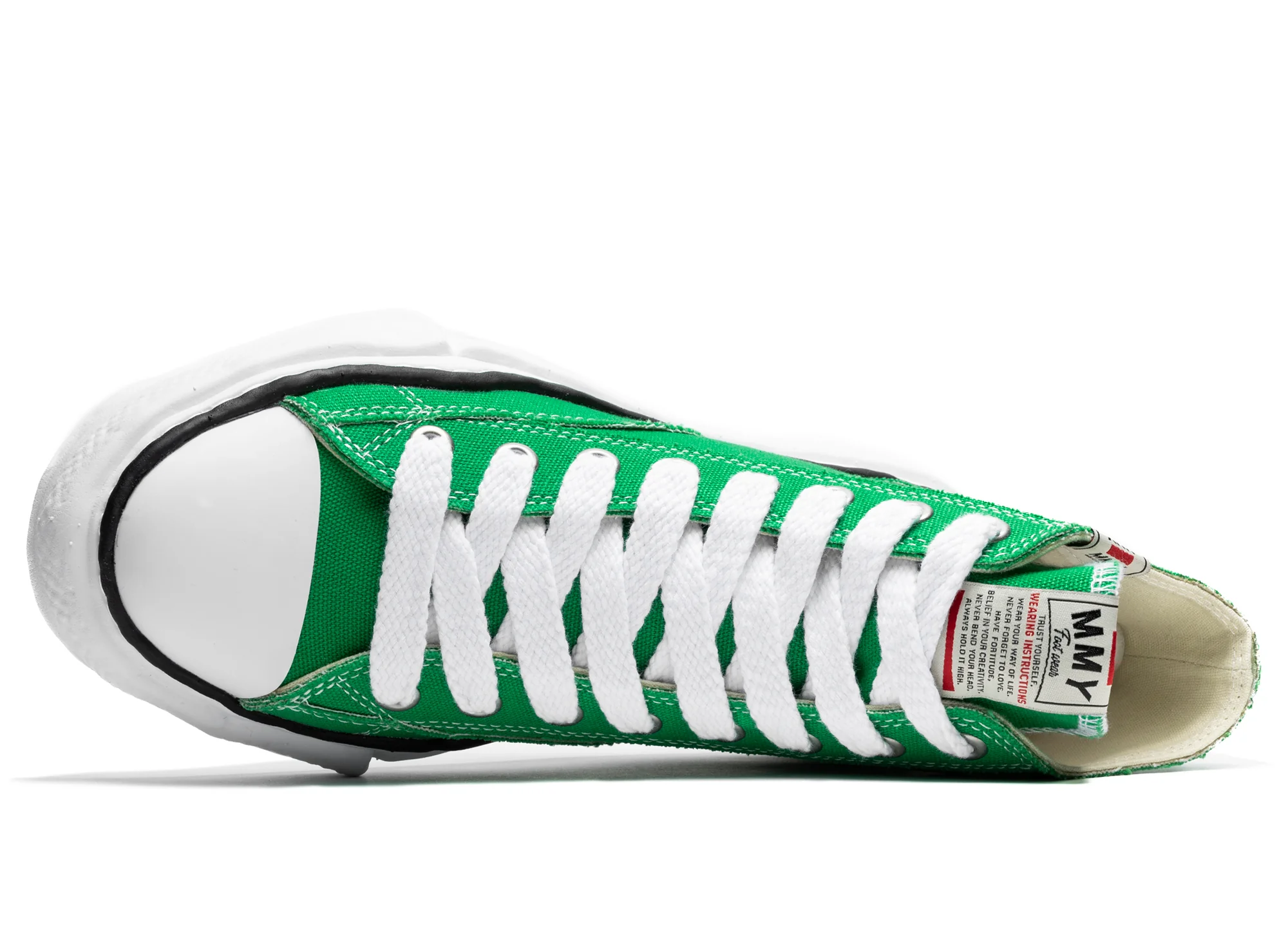 Maison Mihara Yasuhiro High Top Lace Up Sneaker in Green - Image 4