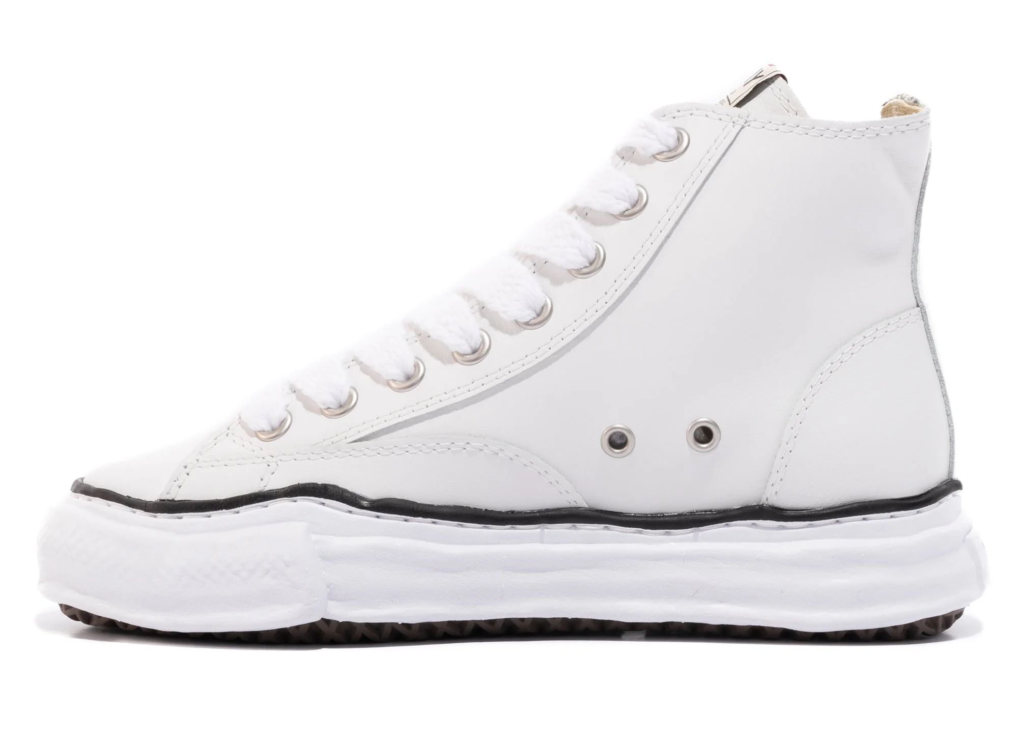 Maison Mihara Yasuhiro High Top Lace Up Sneaker in White - Image 3