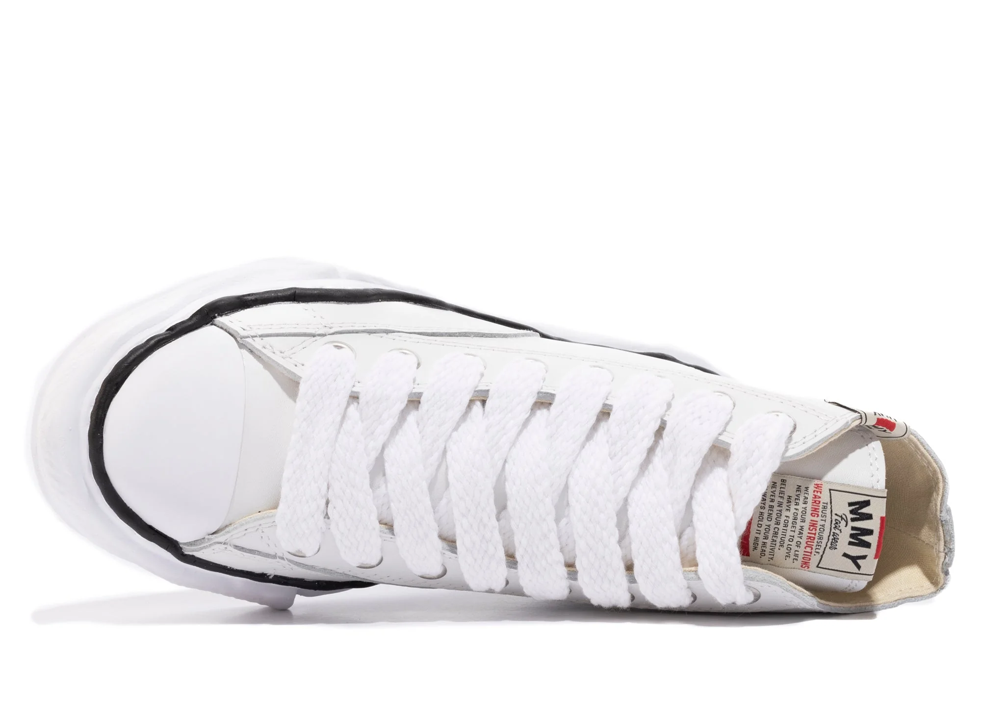 Maison Mihara Yasuhiro High Top Lace Up Sneaker in White - Image 4