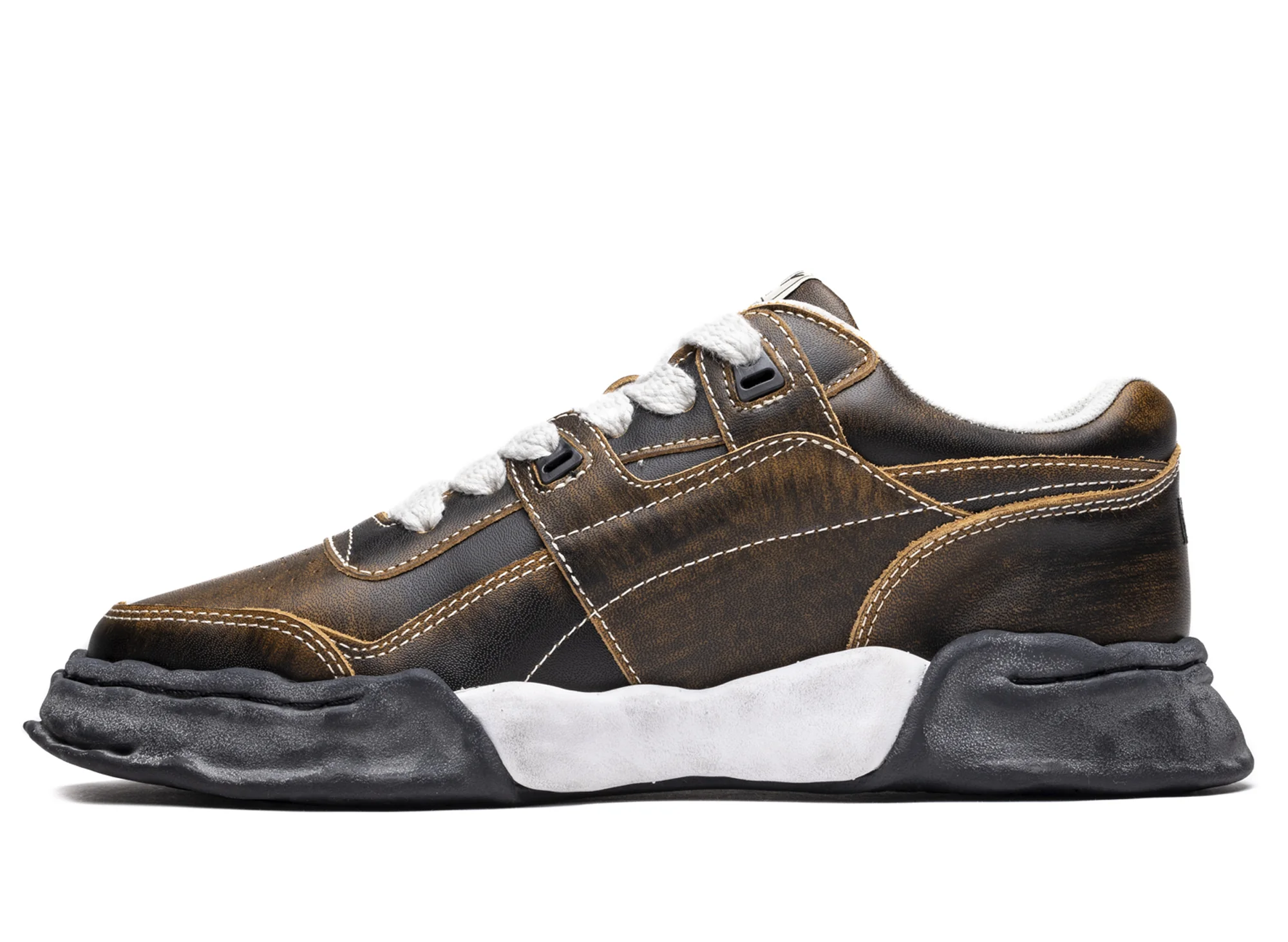 Maison Mihara Yasuhiro Leather Parker OG in Black - Image 3