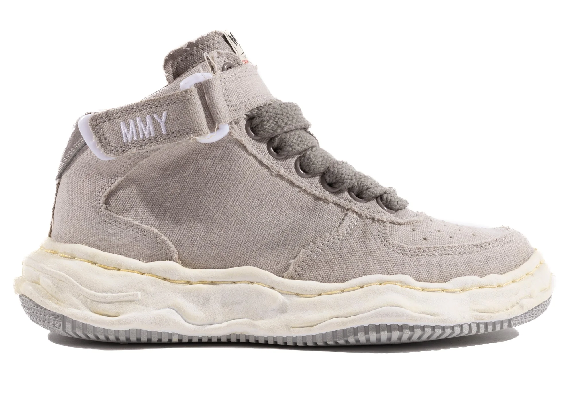 Maison Mihara Yasuhiro Canvas Wayne High-Top Sneaker in Grey