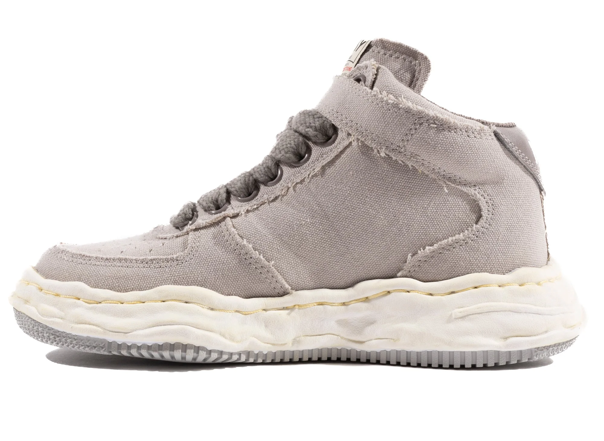 Maison Mihara Yasuhiro Canvas Wayne High-Top Sneaker in Grey - Image 3