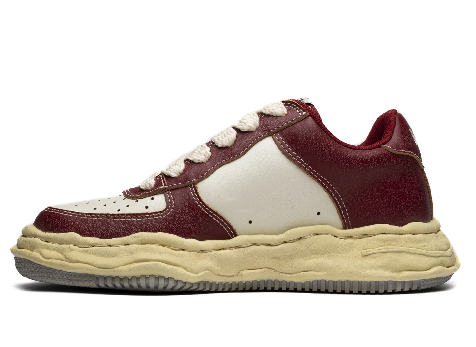 Maison Mihara Yasuhiro Leather Wayne Low 'Red/White' - Image 3