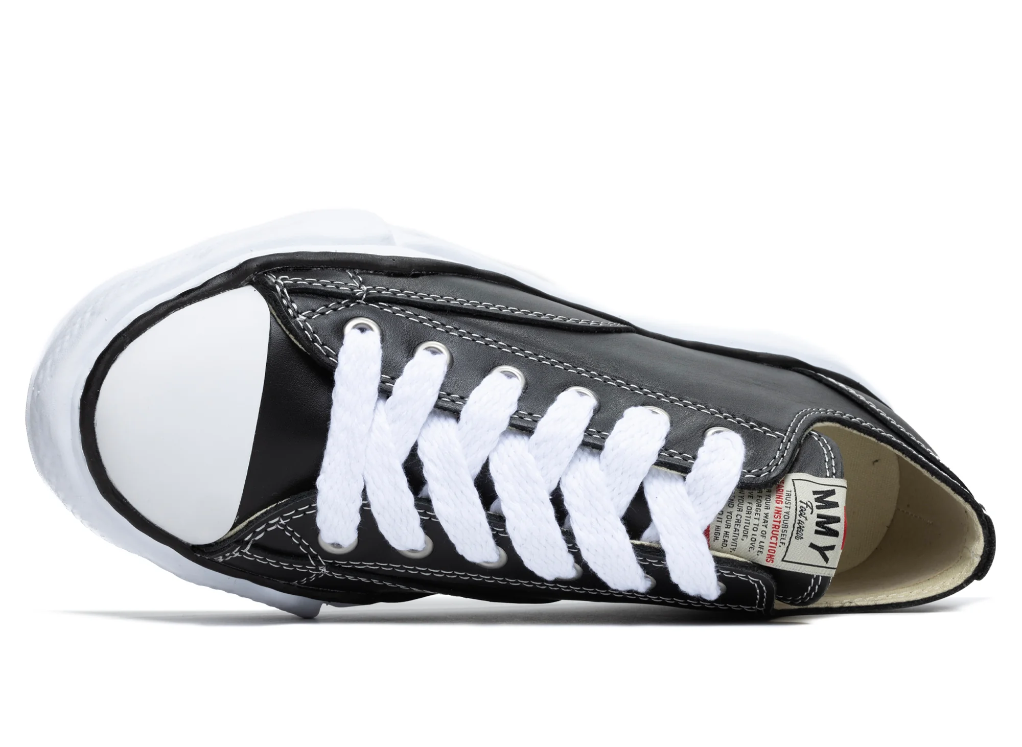 Maison Mihara Yasuhiro Low Top Lace Up Sneaker in Black - Image 4