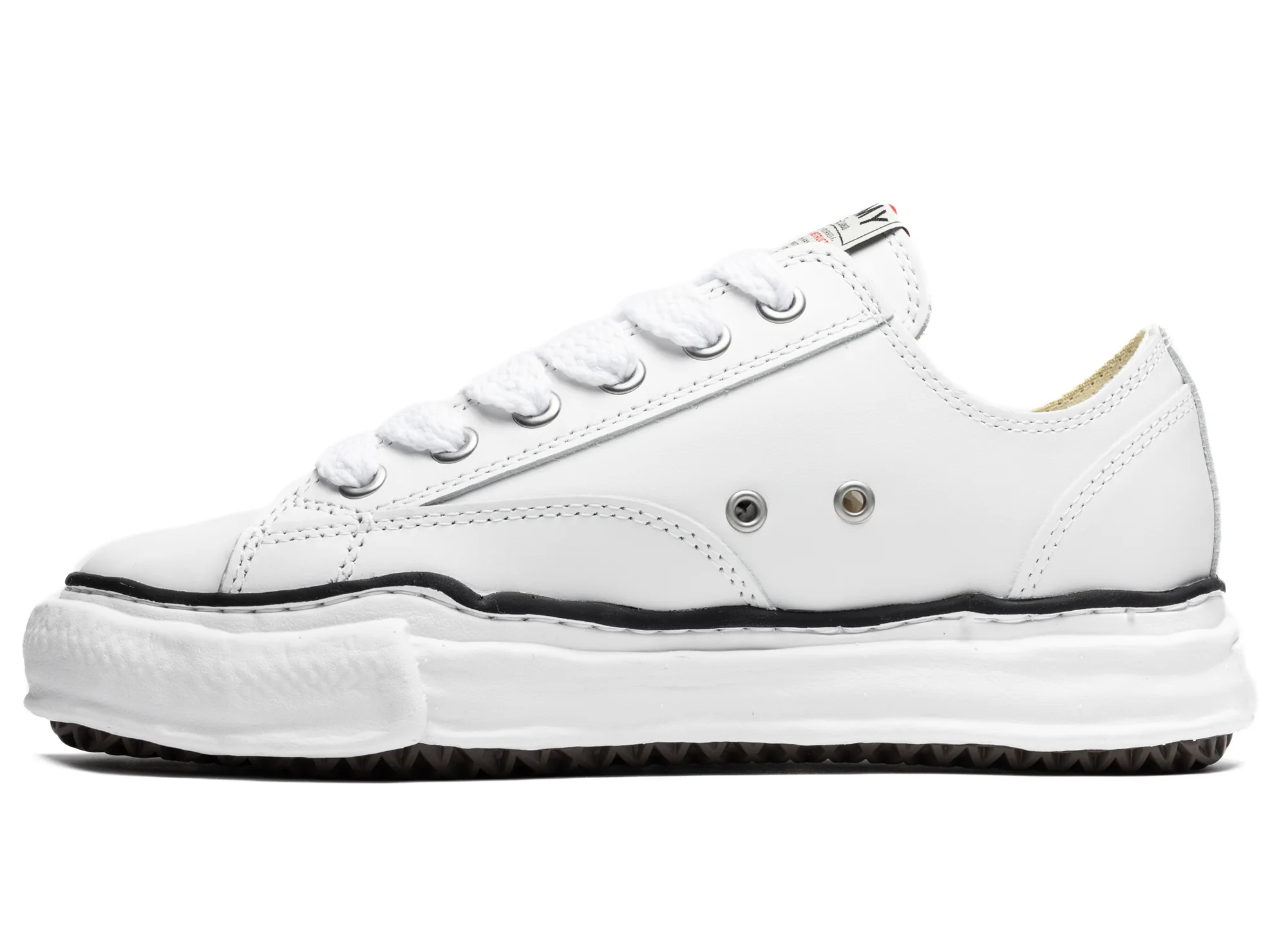 Maison Mihara Yasuhiro Low Top Lace Up Sneaker in White - Image 3