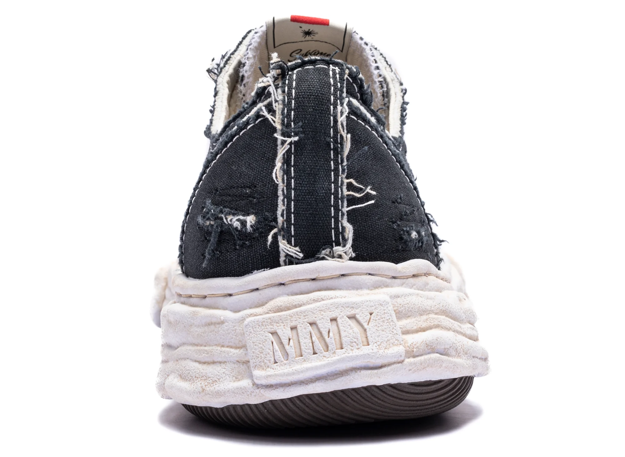 Maison Mihara Yasuhiro "PETERSON23" OG Sole Ripped Overdye Canvas in Black - Image 2