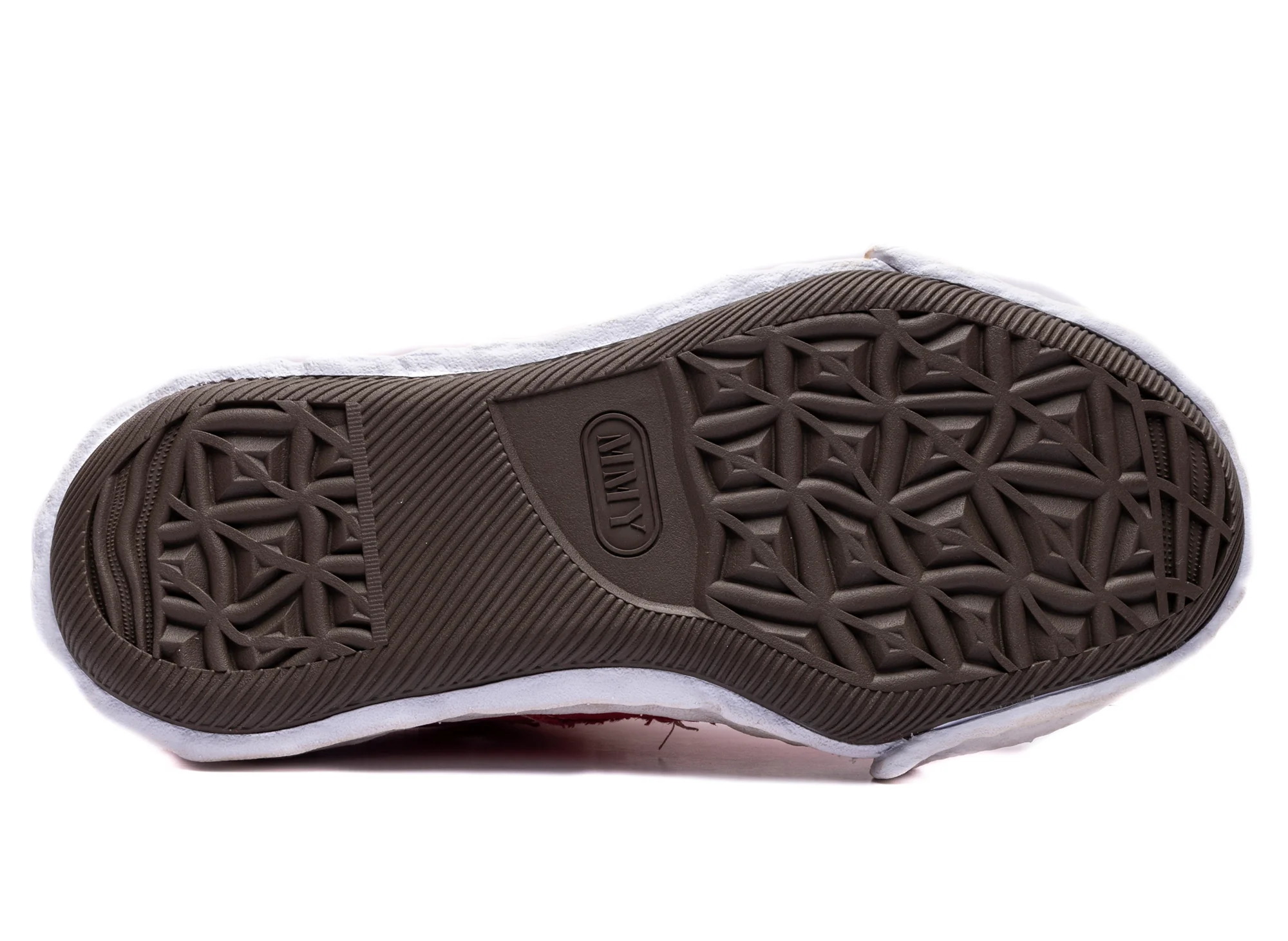 Maison Mihara Yasuhiro "PETERSON23" OG Sole Ripped Overdye Canvas in Red - Image 5