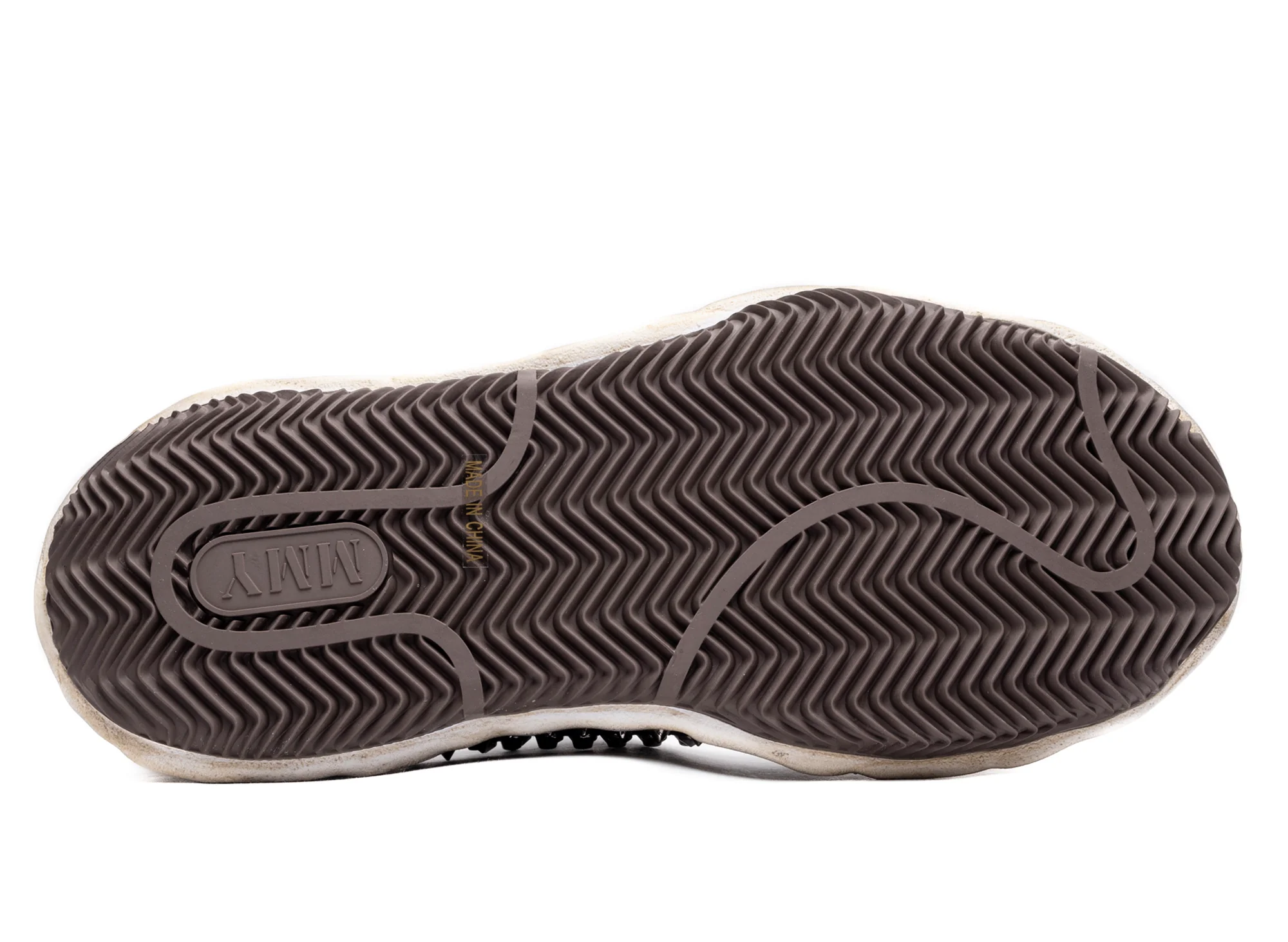 Maison Mihara Yasuhiro Spiked Blakey Low in Black/White - Image 5