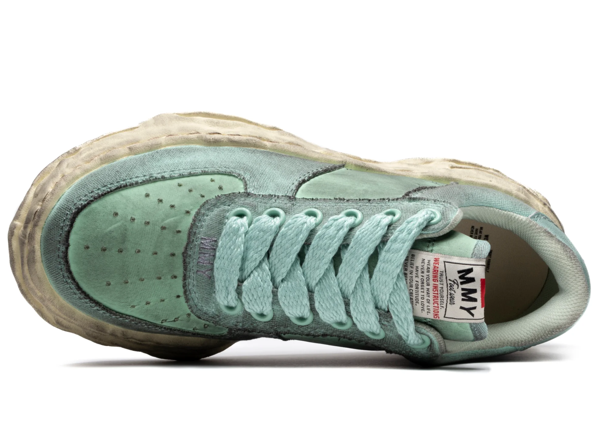 Maison Mihara Yasuhiro Wayne Low Distress in Green - Image 4