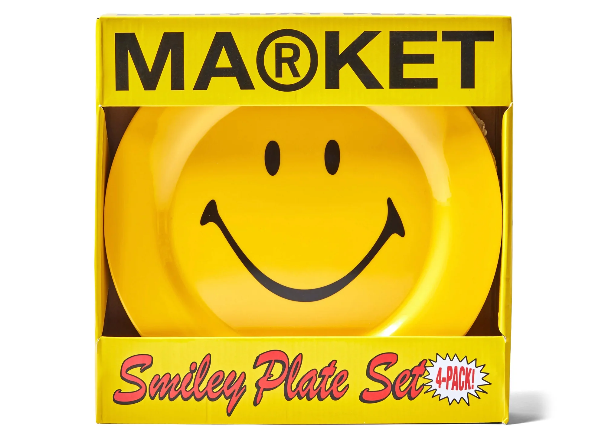 Market Smiley Plate 4 Piece Set - Image 2