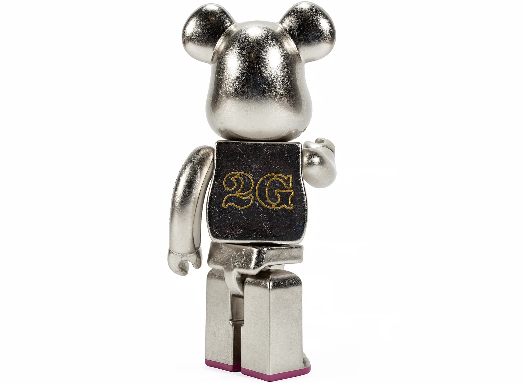 Medicom Toy Be@brick Kutani Hajime Sorayama X 2G Pure Platinum Leaf 400% - Image 4