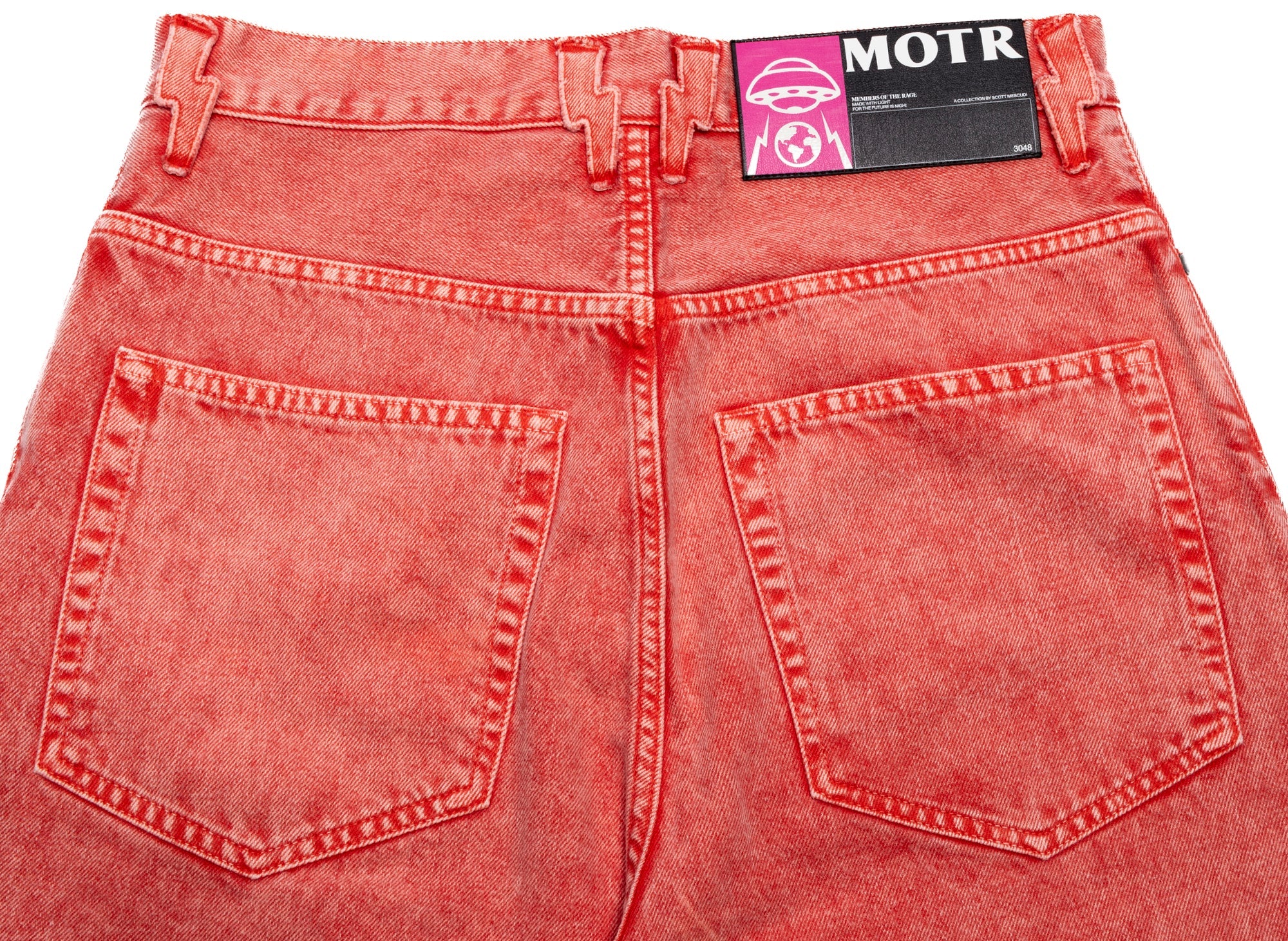 Members of the Rage Baggy Jeans in Red - Image 2