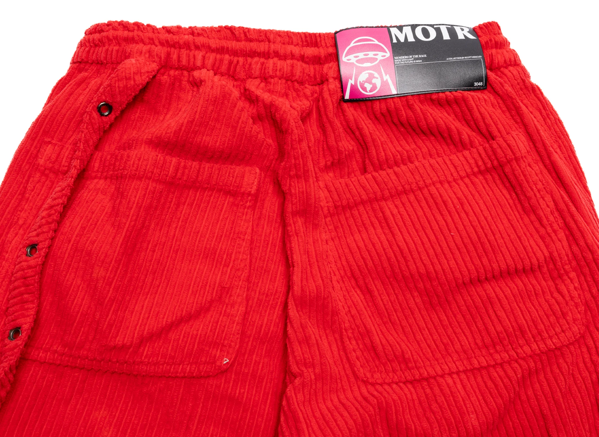 Members Of The Rage Corduroy Cargo Pants in Red - Image 2