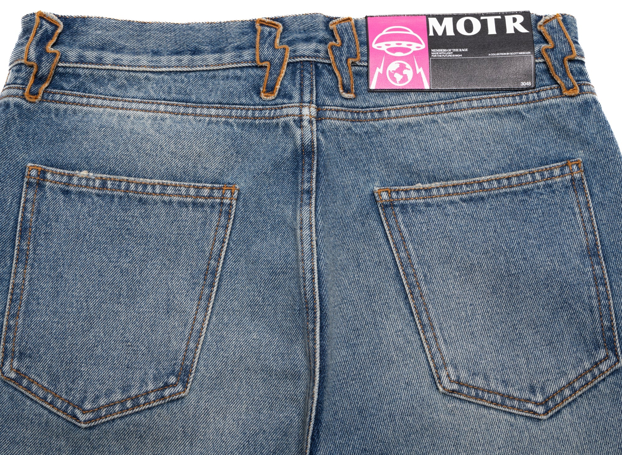 Members of the Rage Denim Distressed Flare Jeans - Image 2