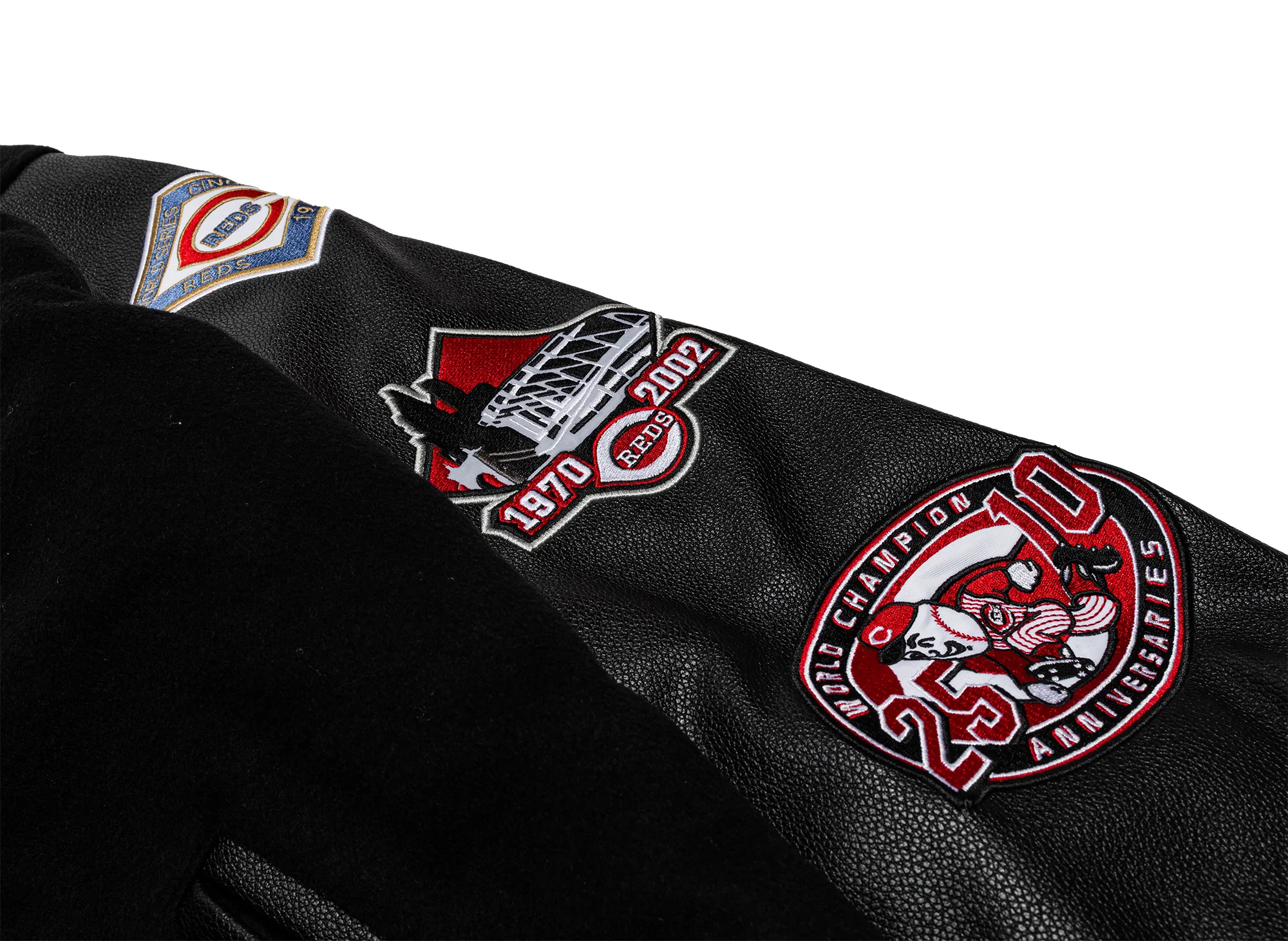 Mitchell & Ness MLB Blackout Collection Cincinnati Reds Varsity Jacket - Image 4