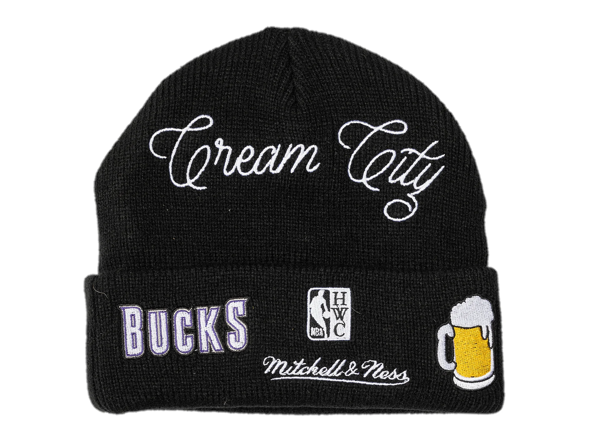 Mitchell & Ness NBA Hyperlocal Milwaukee Bucks Beanie - Image 2
