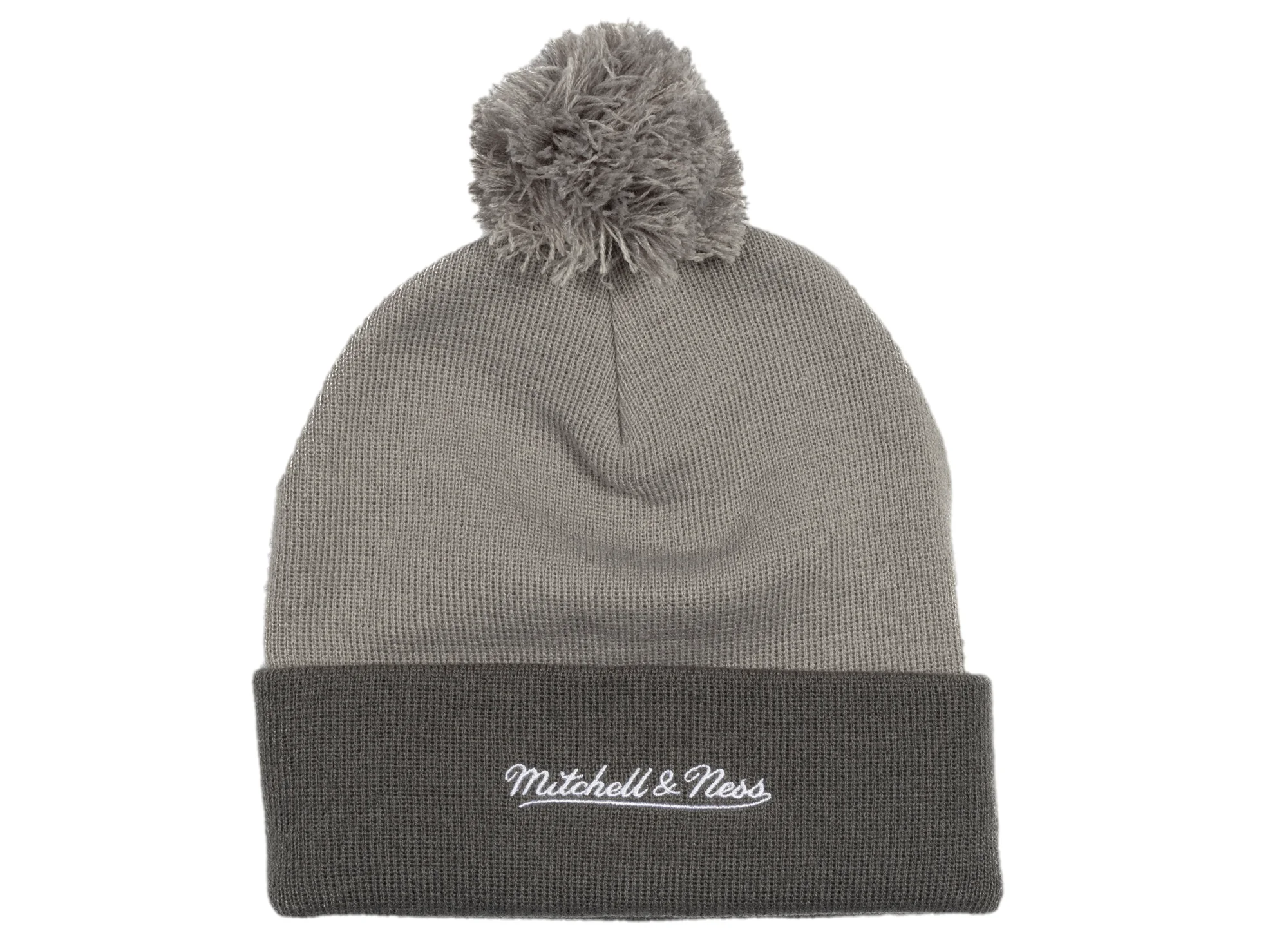 Mitchell & Ness NBA Cool Grey Knit Bulls Beanie - Image 2