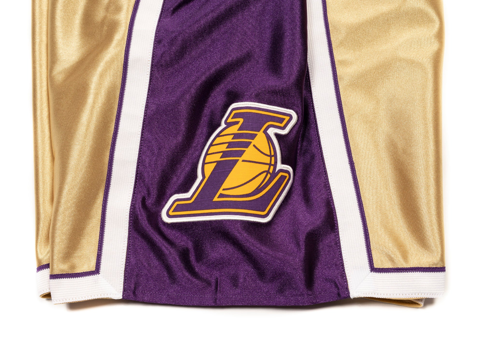 Mitchell & Ness NBA 75th Gold Swingman Lakers Shorts - Image 2