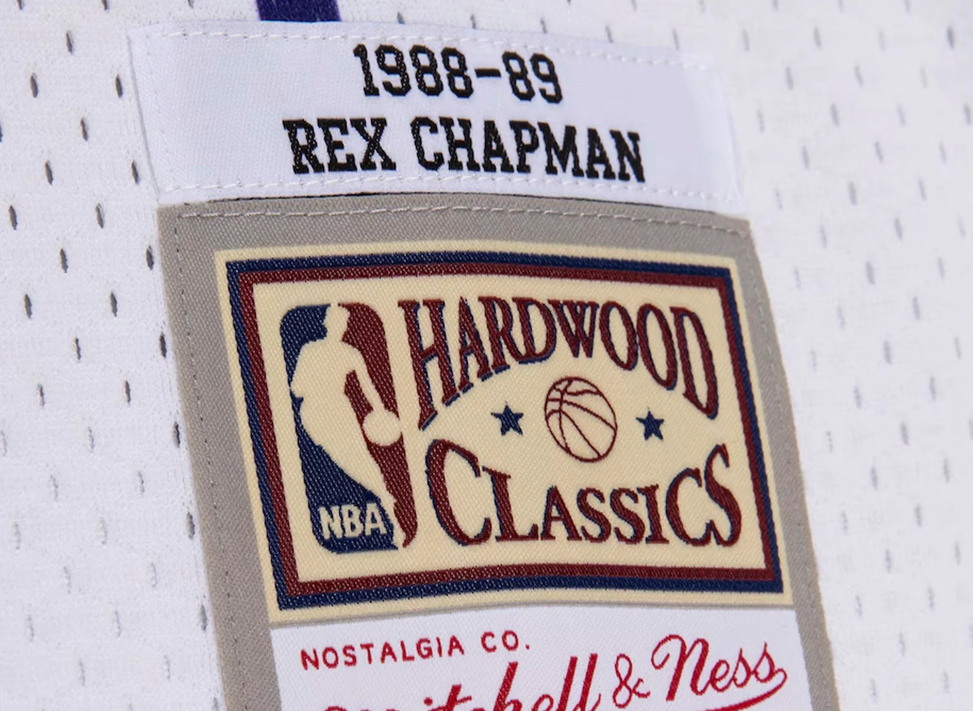Mitchell & Ness NBA White Jersey Charlotte Hornets 1988 Rex Chapman - Image 3